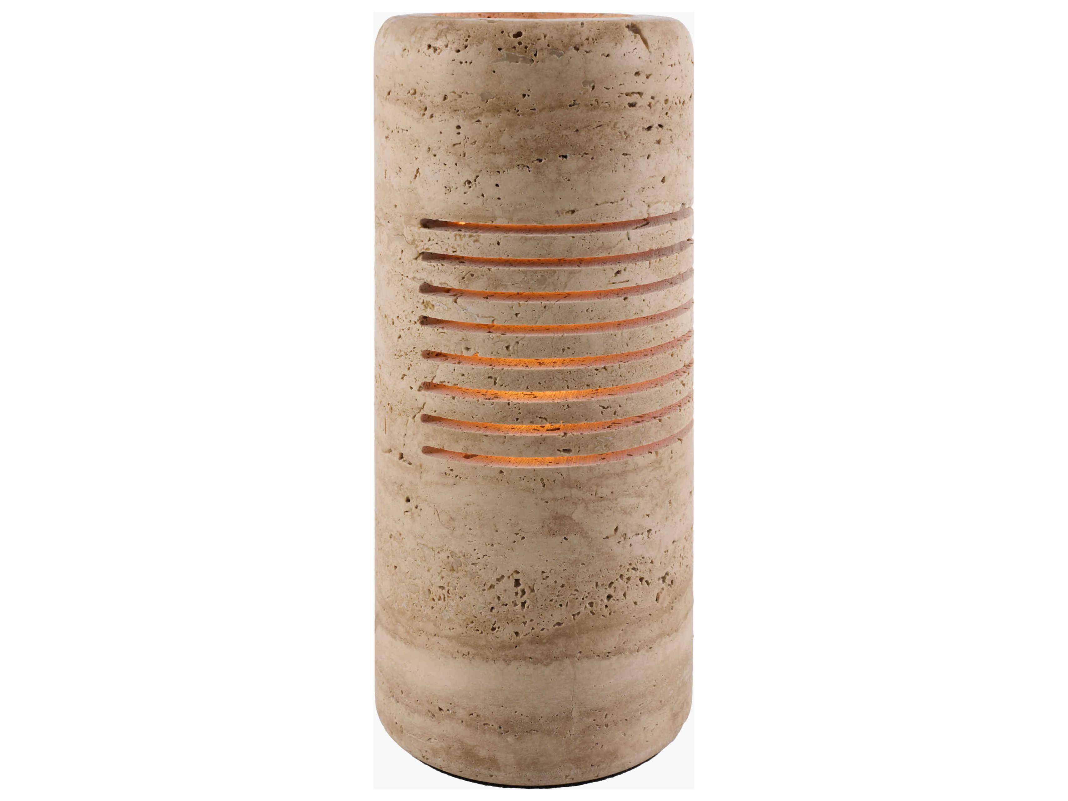 Surya Zelie Natural Beige Brown Table Lamp