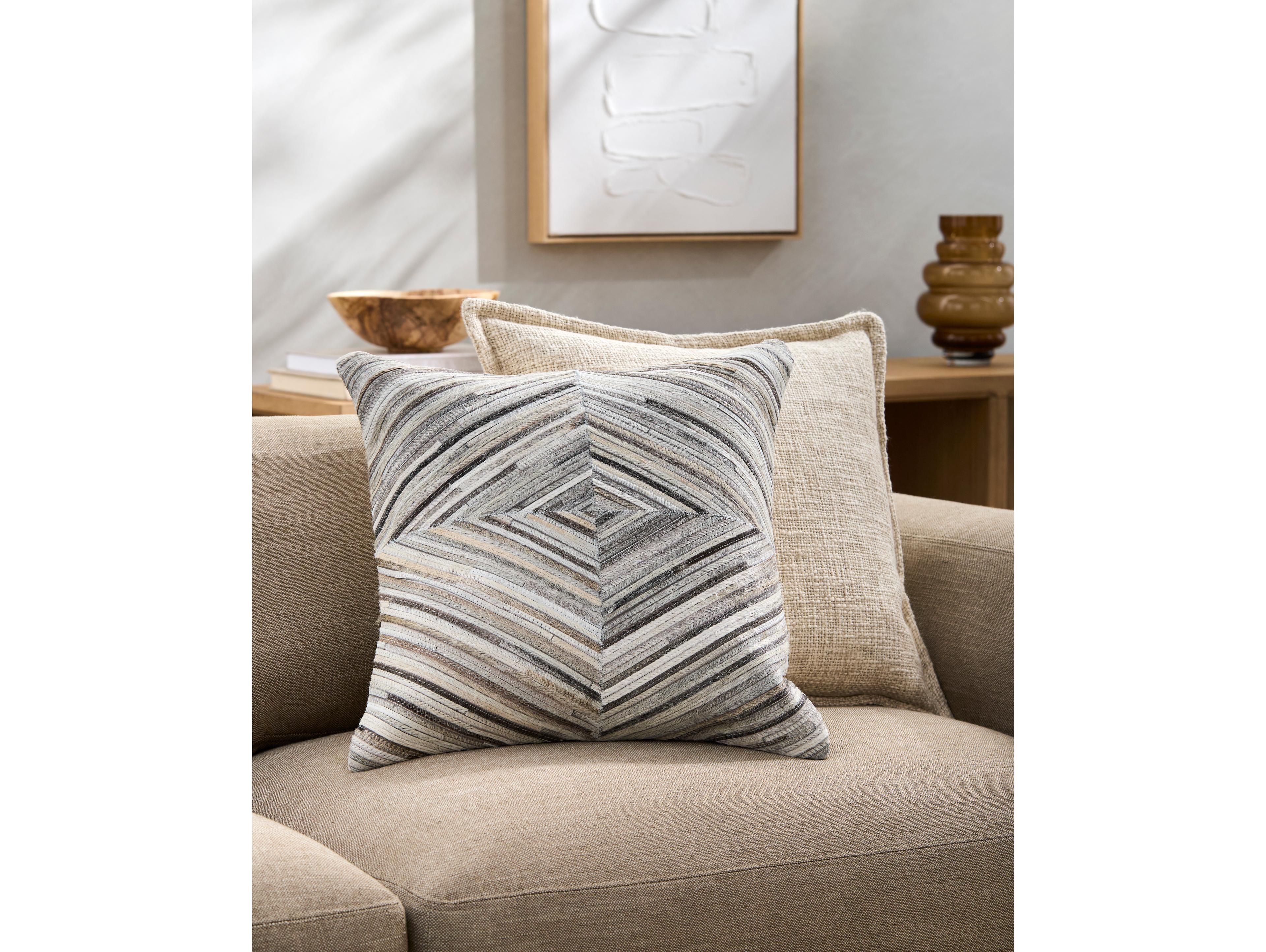 Surya Zander Dark Brown Pillow