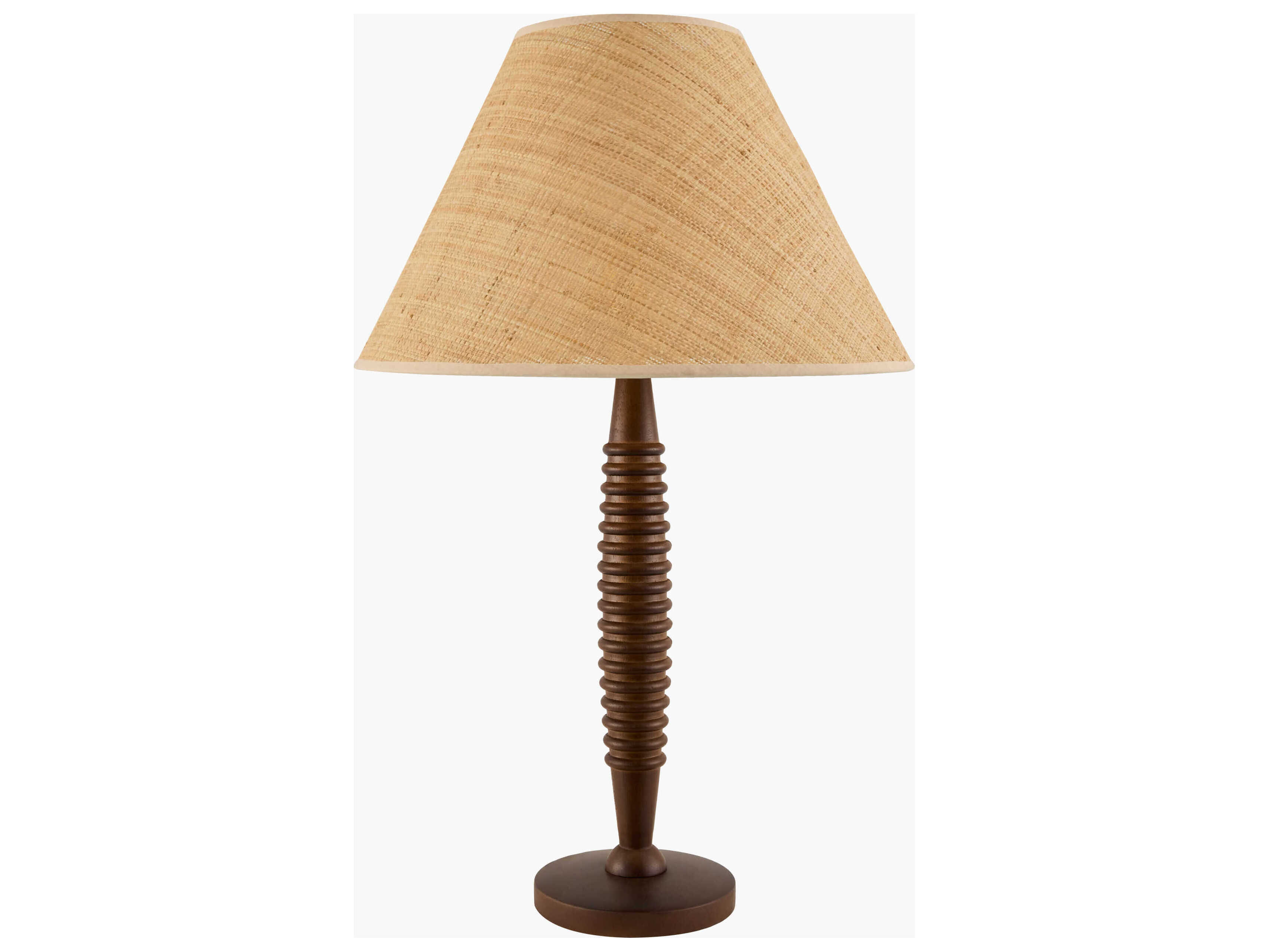 Surya Ziniare Dark Brown Linen Buffet Lamp