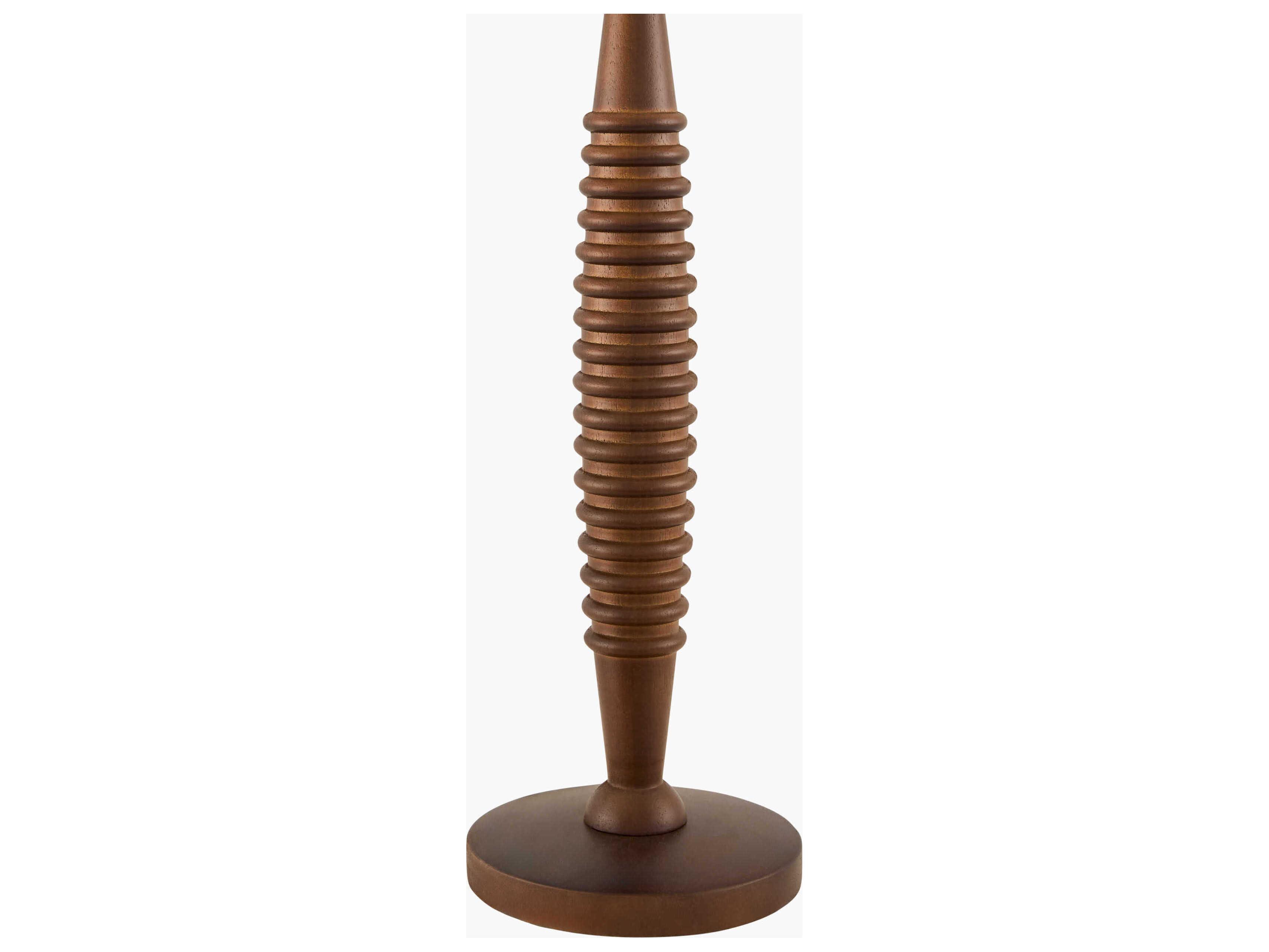 Surya Ziniare Dark Brown Linen Buffet Lamp