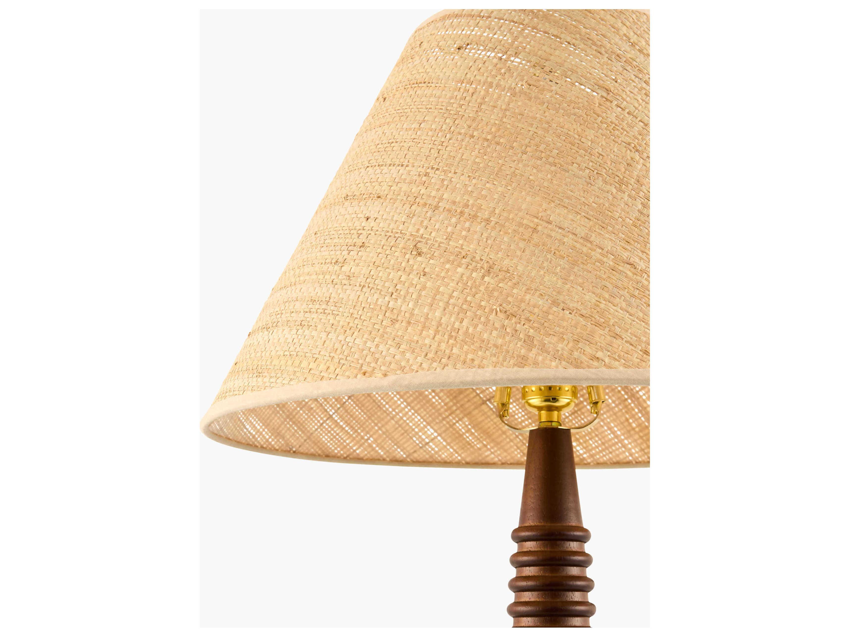 Surya Ziniare Dark Brown Linen Buffet Lamp