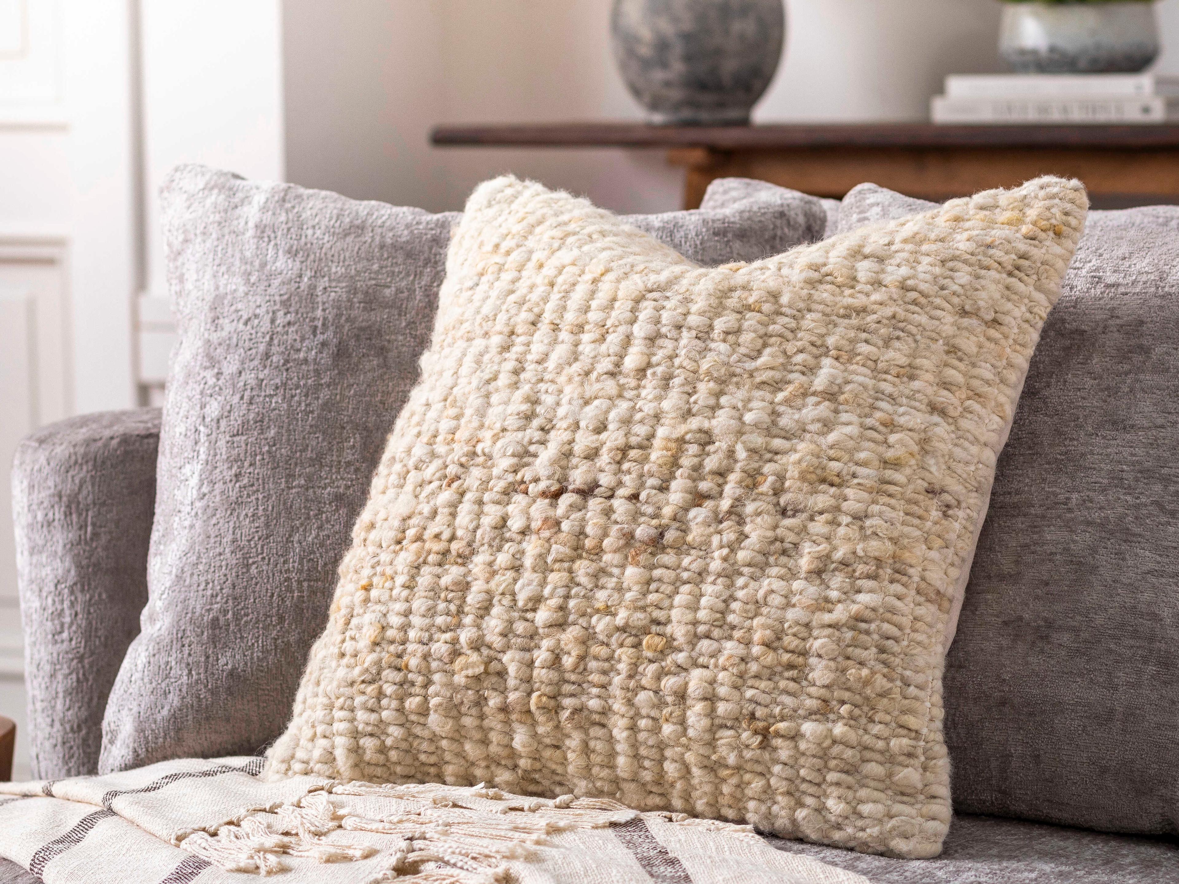 Surya Zayden Ivory Pillow