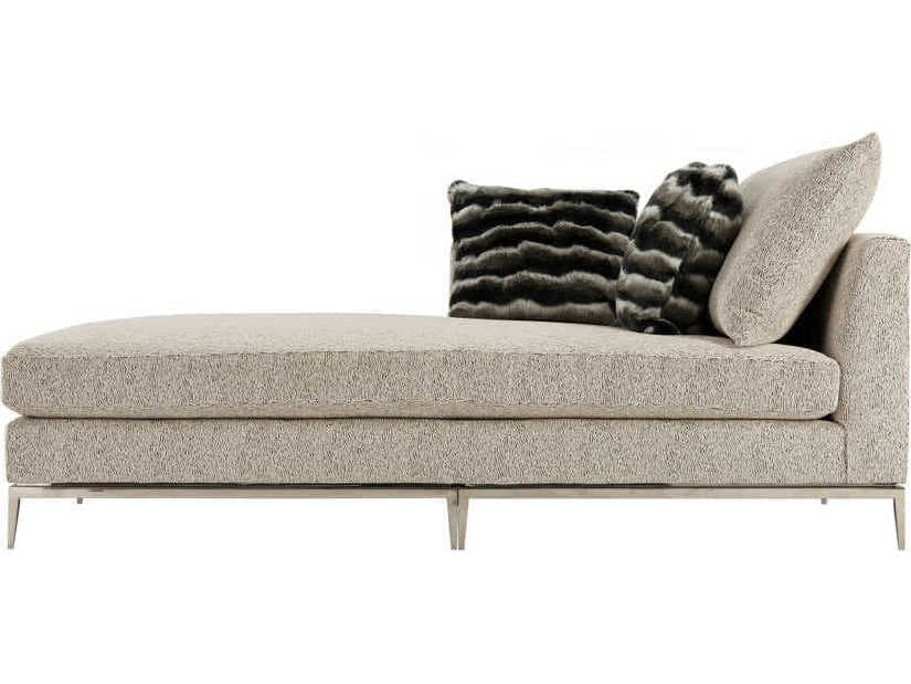 Theodore Alexander Loxely Antique Bronze Upholstered LAF Chaise