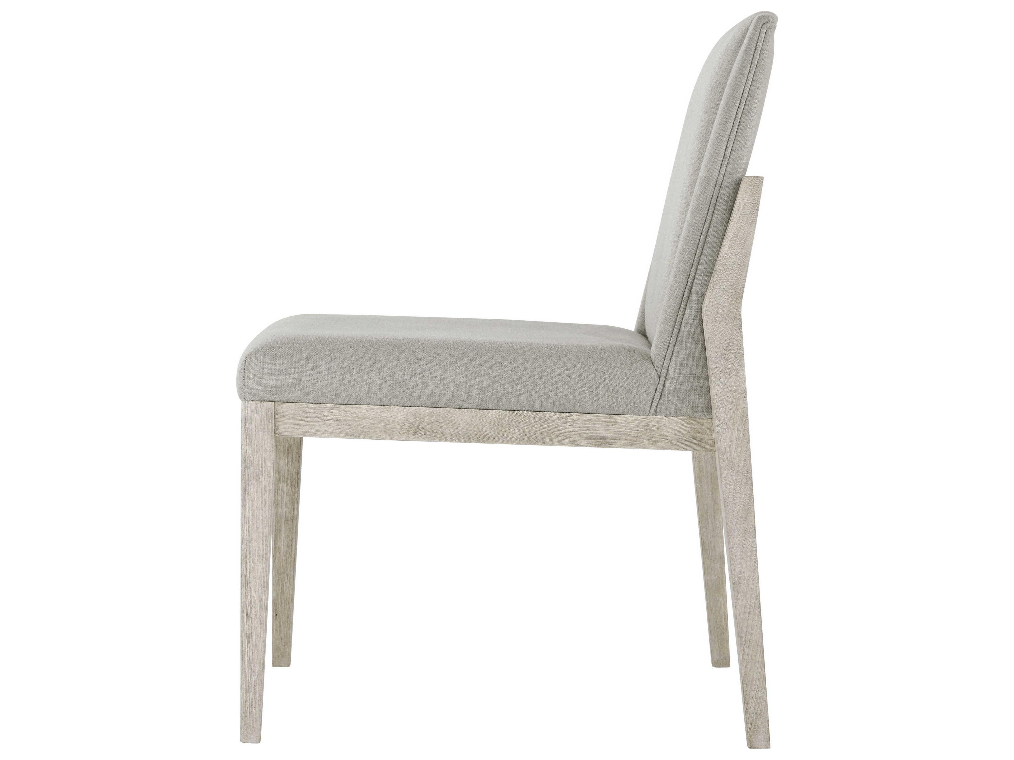 Theodore Alexander Isola Beech Wood Beige Upholstered Side Dining Chair