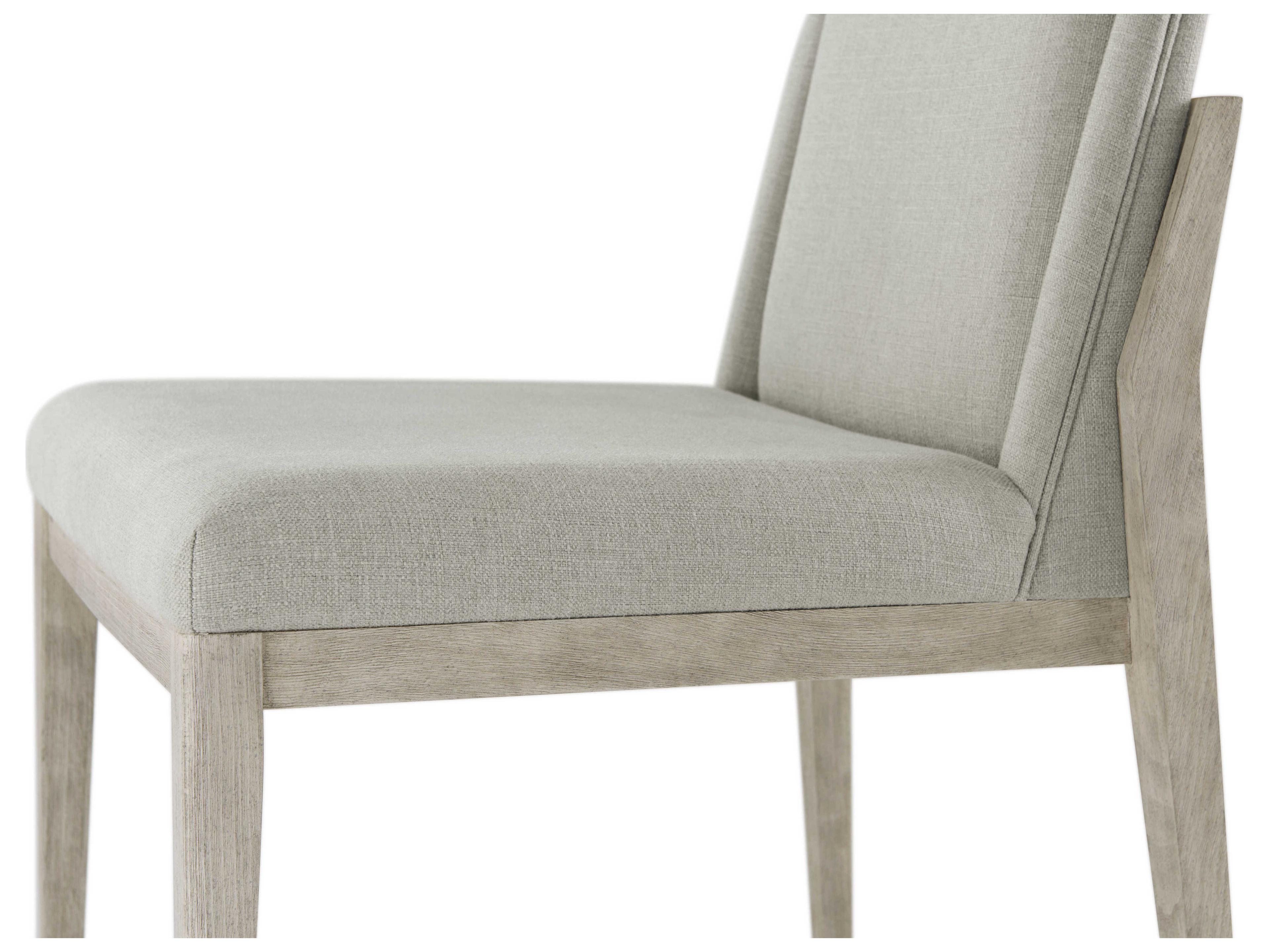 Theodore Alexander Isola Beech Wood Beige Upholstered Side Dining Chair