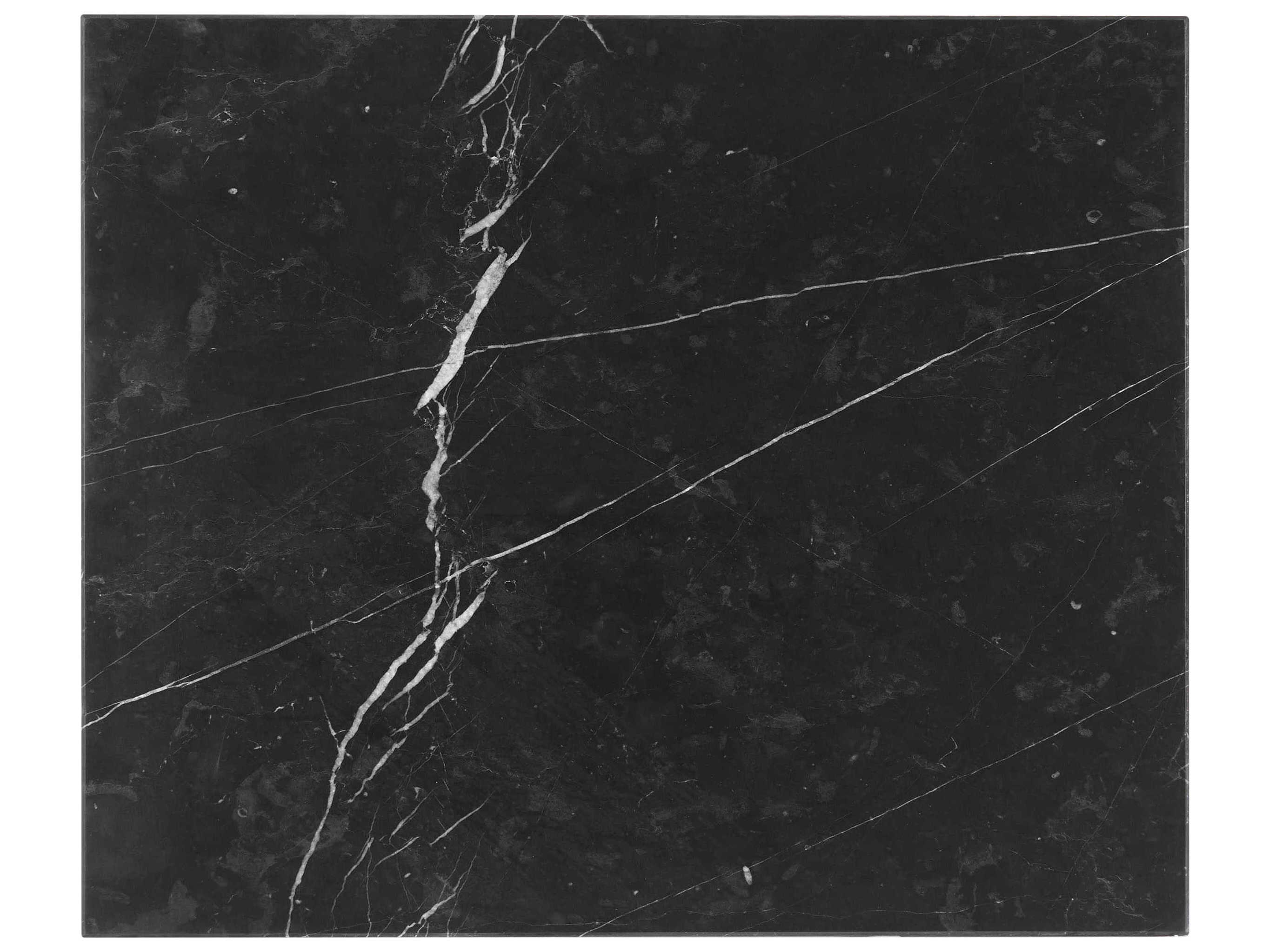 Theodore Alexander Richard Mishaan Rectangular Marble Black Ebony End Table