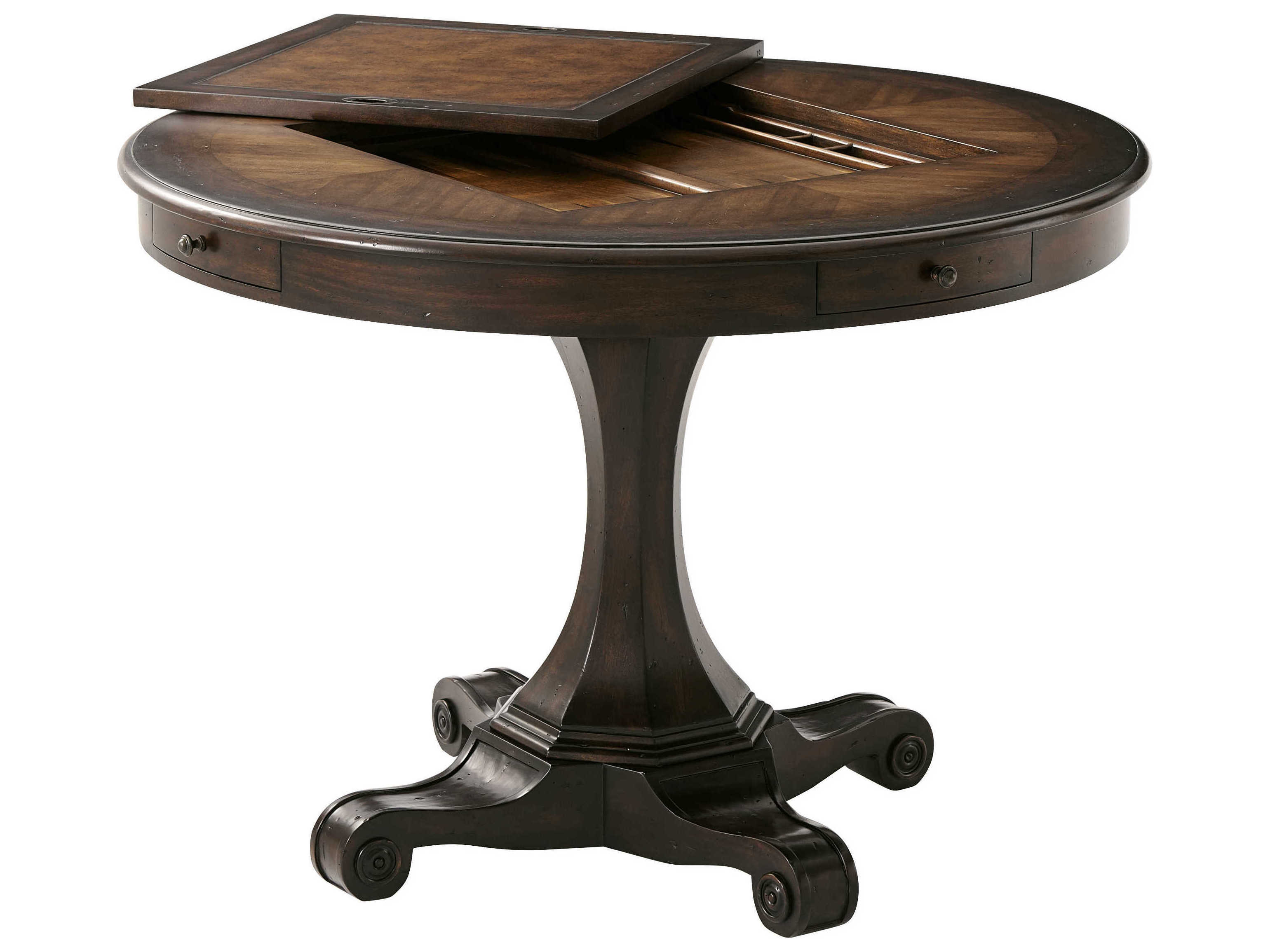 Theodore Alexander Marst Hill Acacia Wood Mahogany Oak Game Table