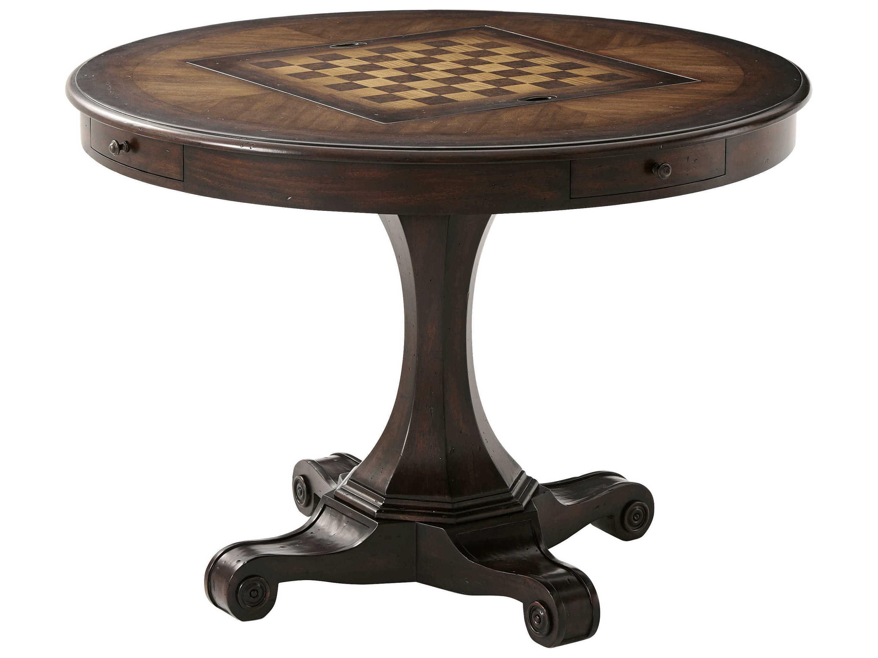 Theodore Alexander Marst Hill Acacia Wood Mahogany Oak Game Table