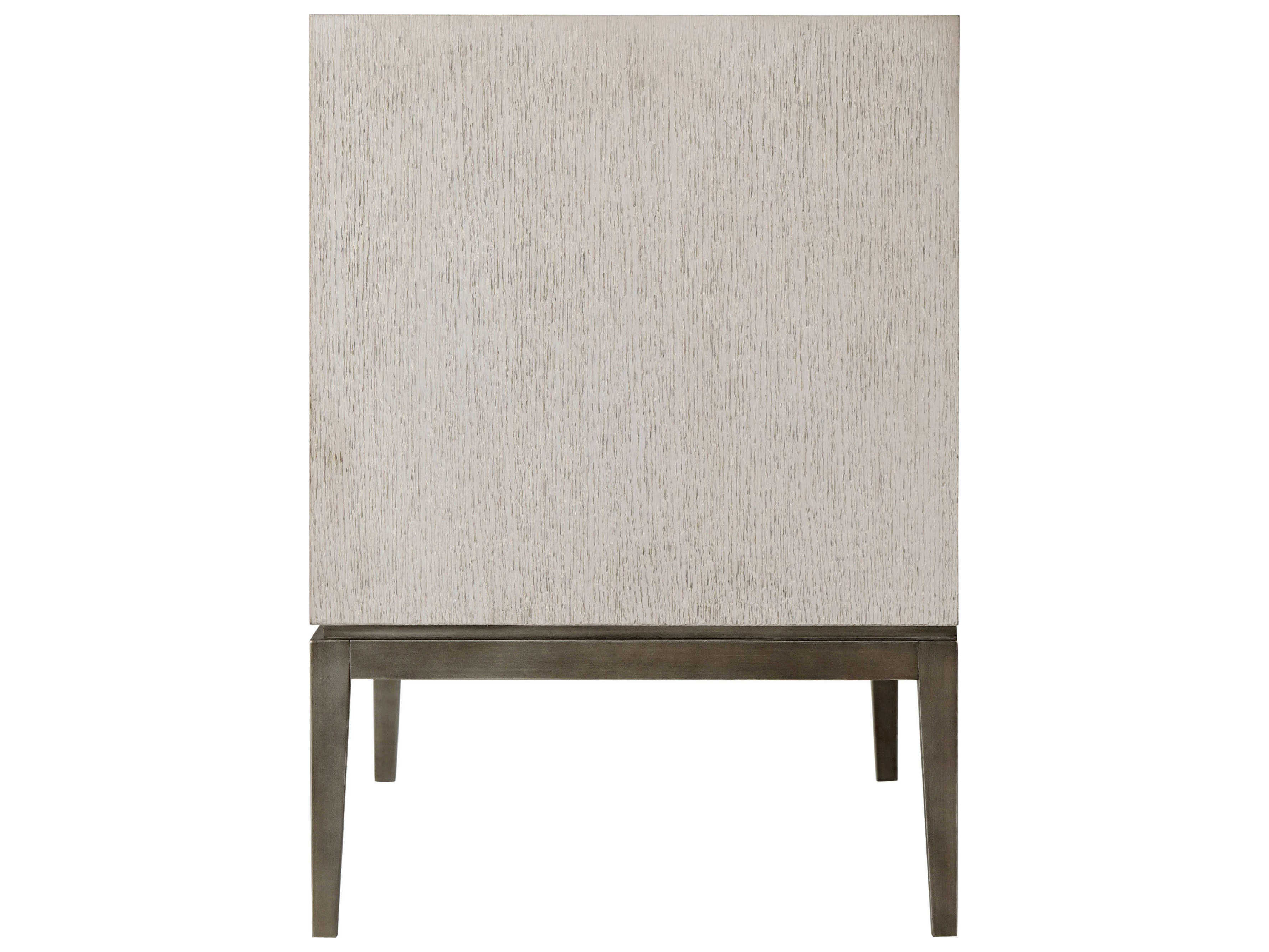 Theodore Alexander Isola 2-Drawers Gray Oak Wood Genevra Nightstand