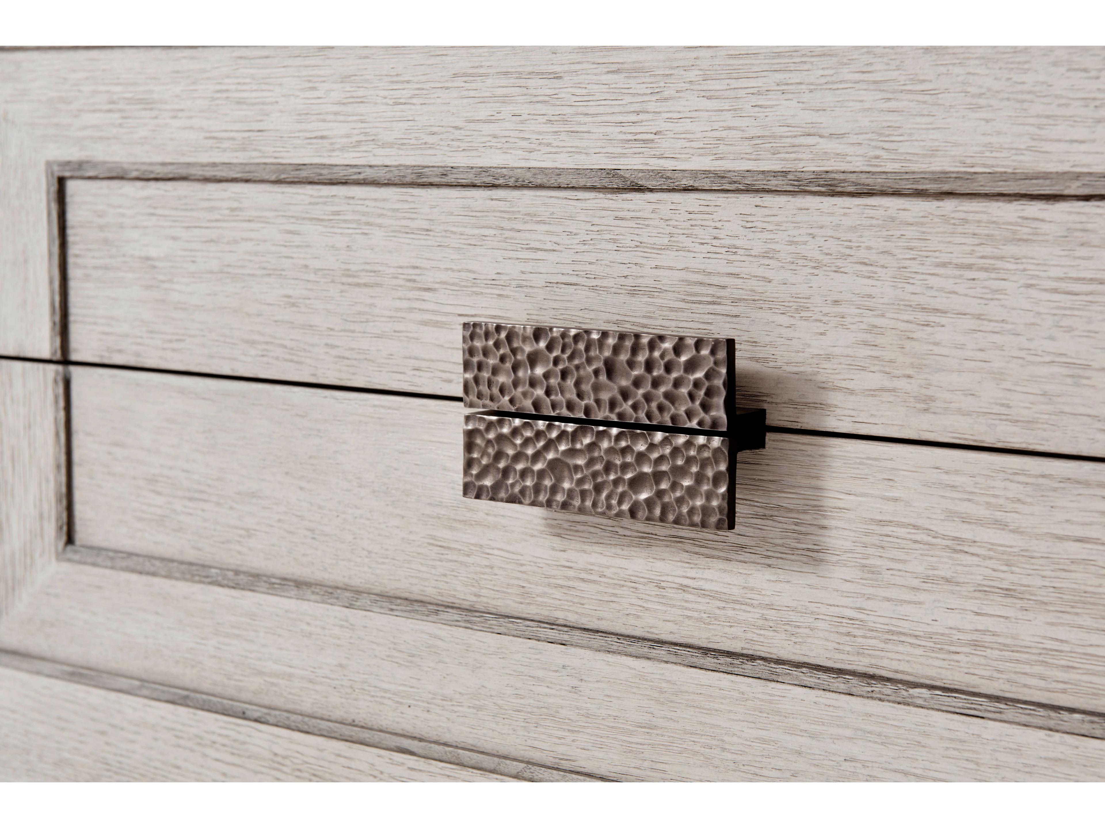 Theodore Alexander Isola 2-Drawers Gray Oak Wood Genevra Nightstand