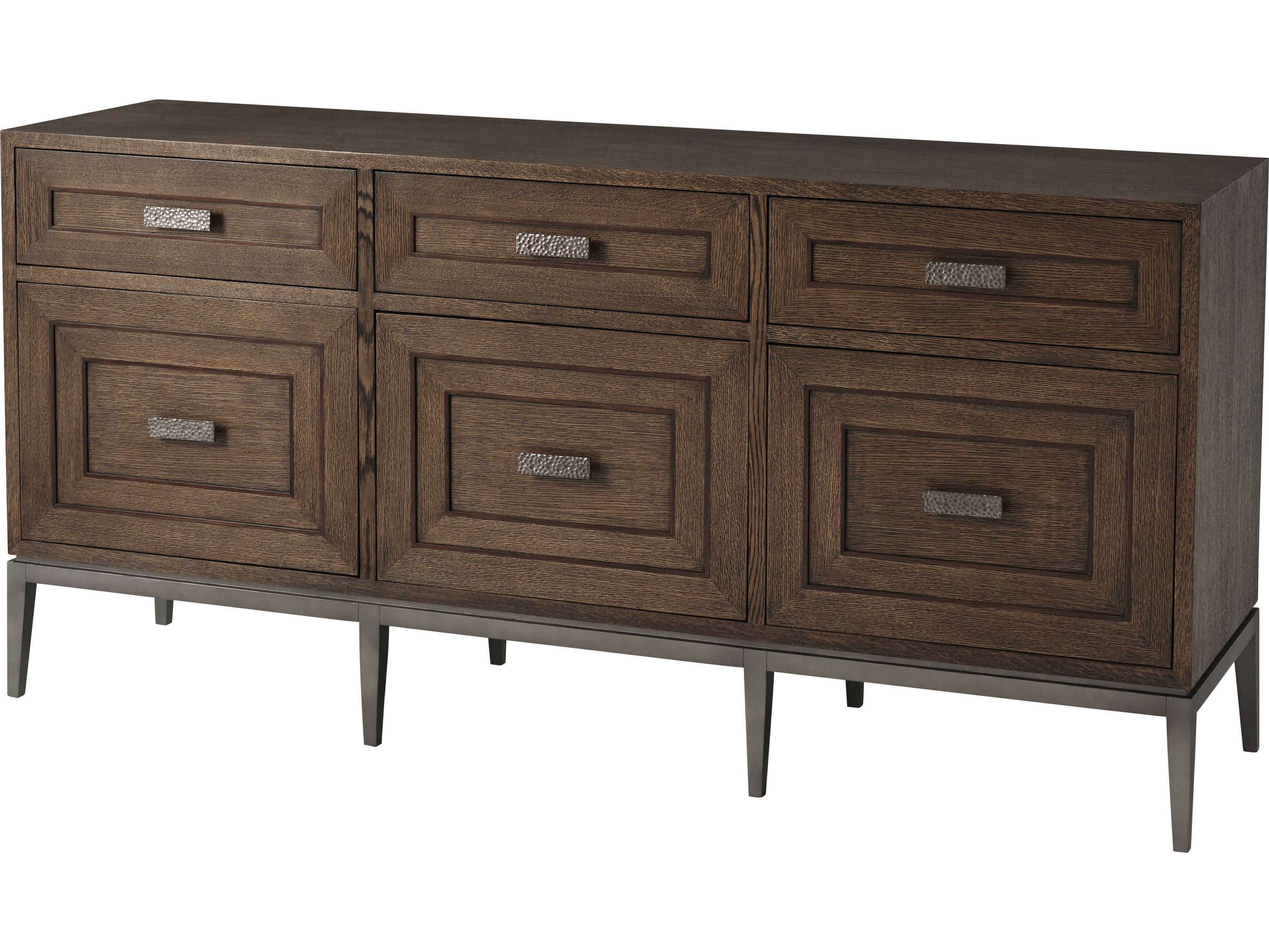Theodore Alexander Isola 74" Beech Wood Charteris Matte Tungsten Giacomo Sideboard