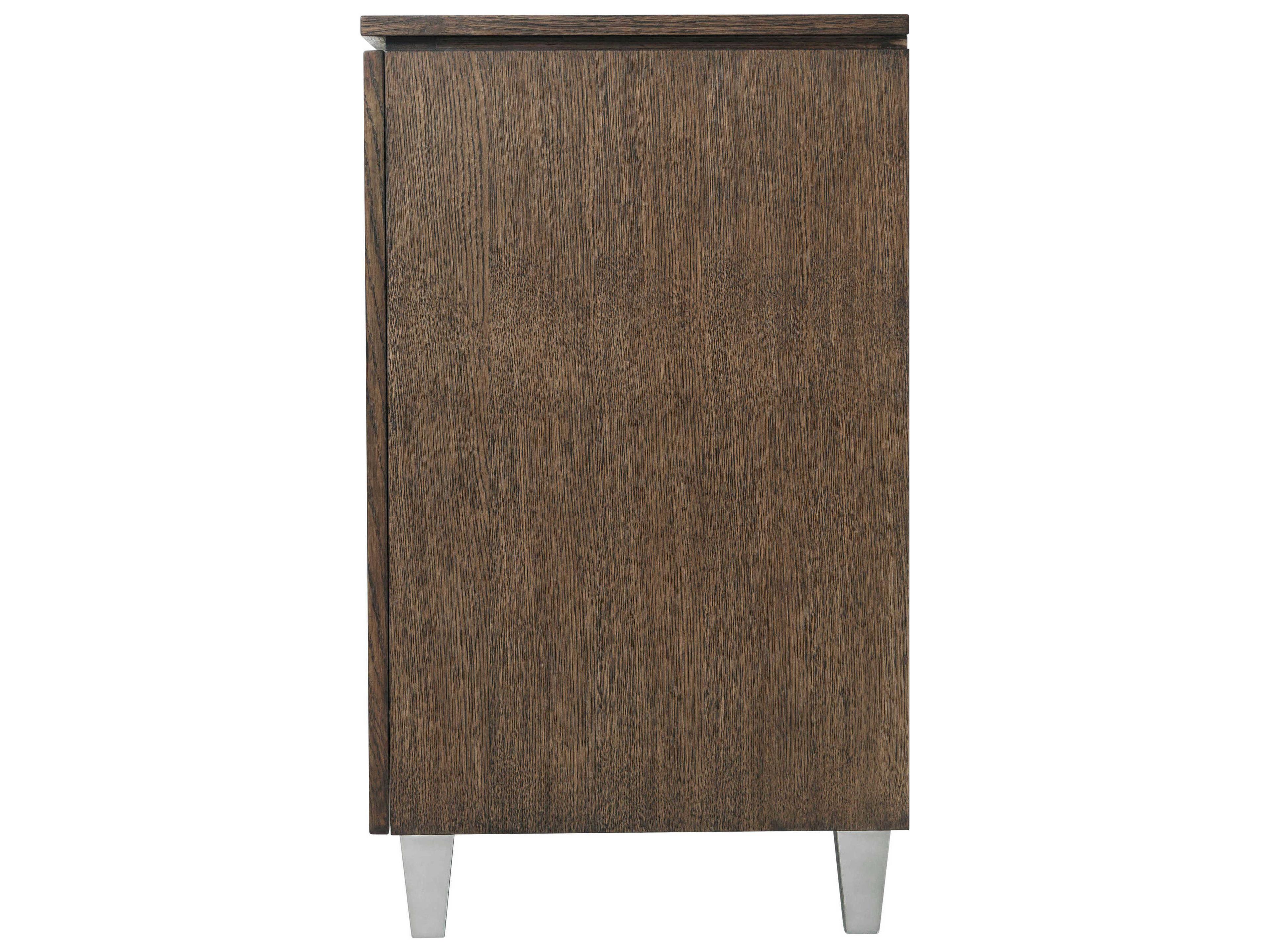 Theodore Alexander Isola Charteris Matte Tungsten Brown Oak Wood Ricardo Accent Chest