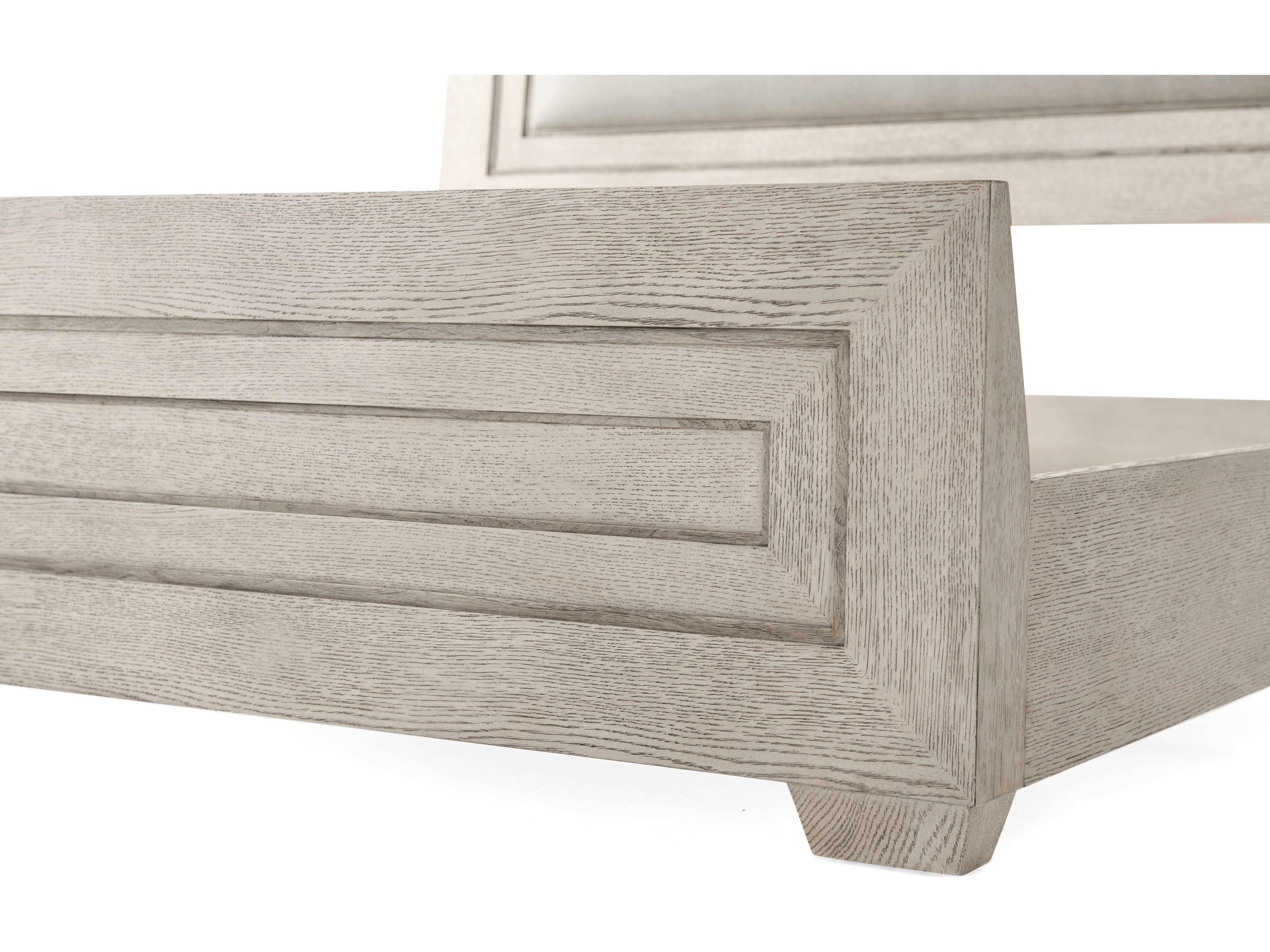 Theodore Alexander Isola Gowan Gray Oak Wood Lauro King Platform Bed