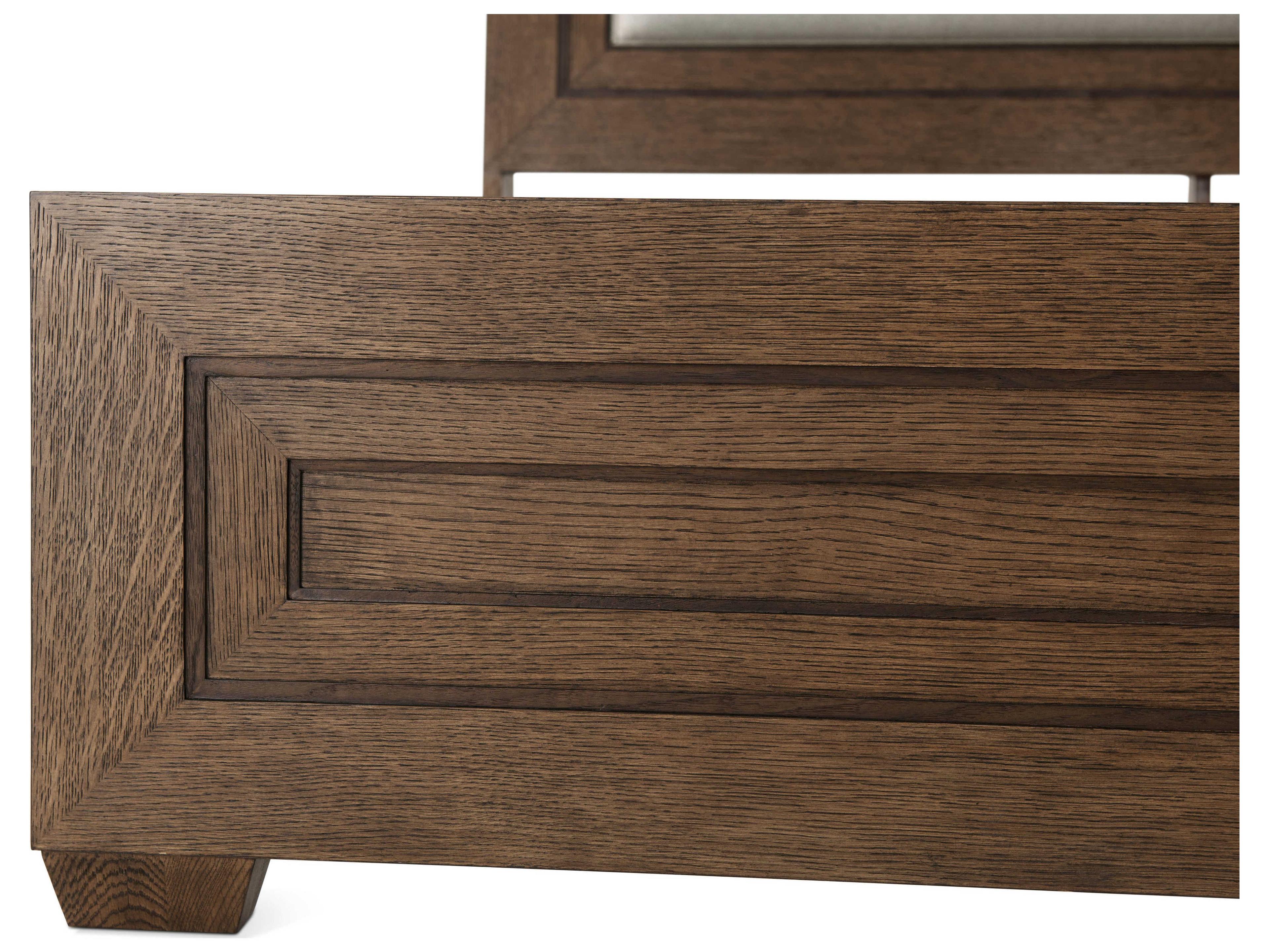 Theodore Alexander Isola Charteris Brown Oak Wood Lauro King Platform Bed