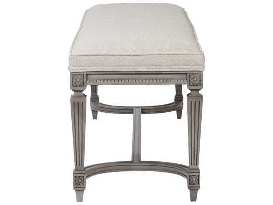 Theodore Alexander White Upholstered Accent Bench
