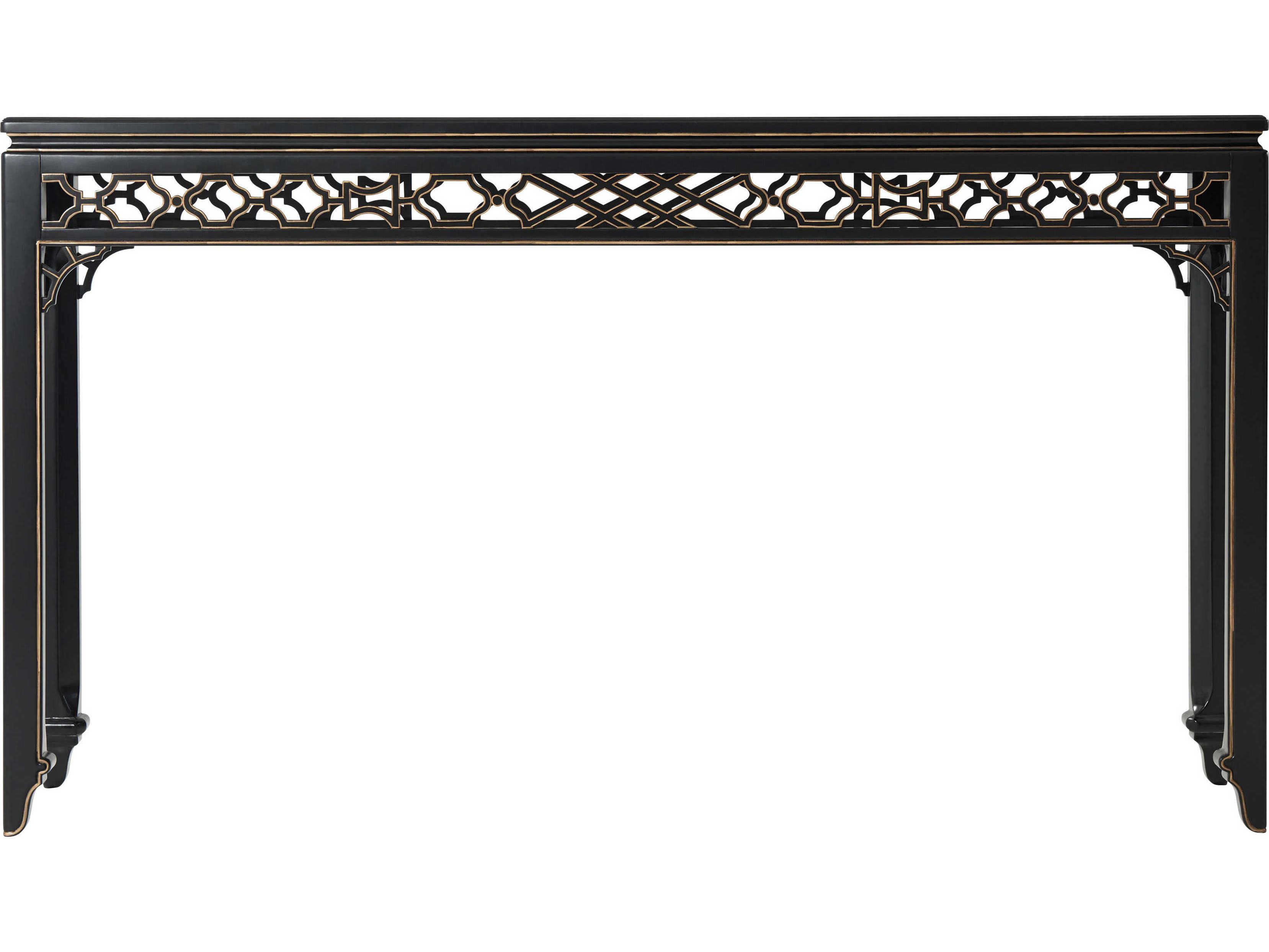 Theodore Alexander Rectangular Wood Italian Gold Antique Long Hall Burl Console Table