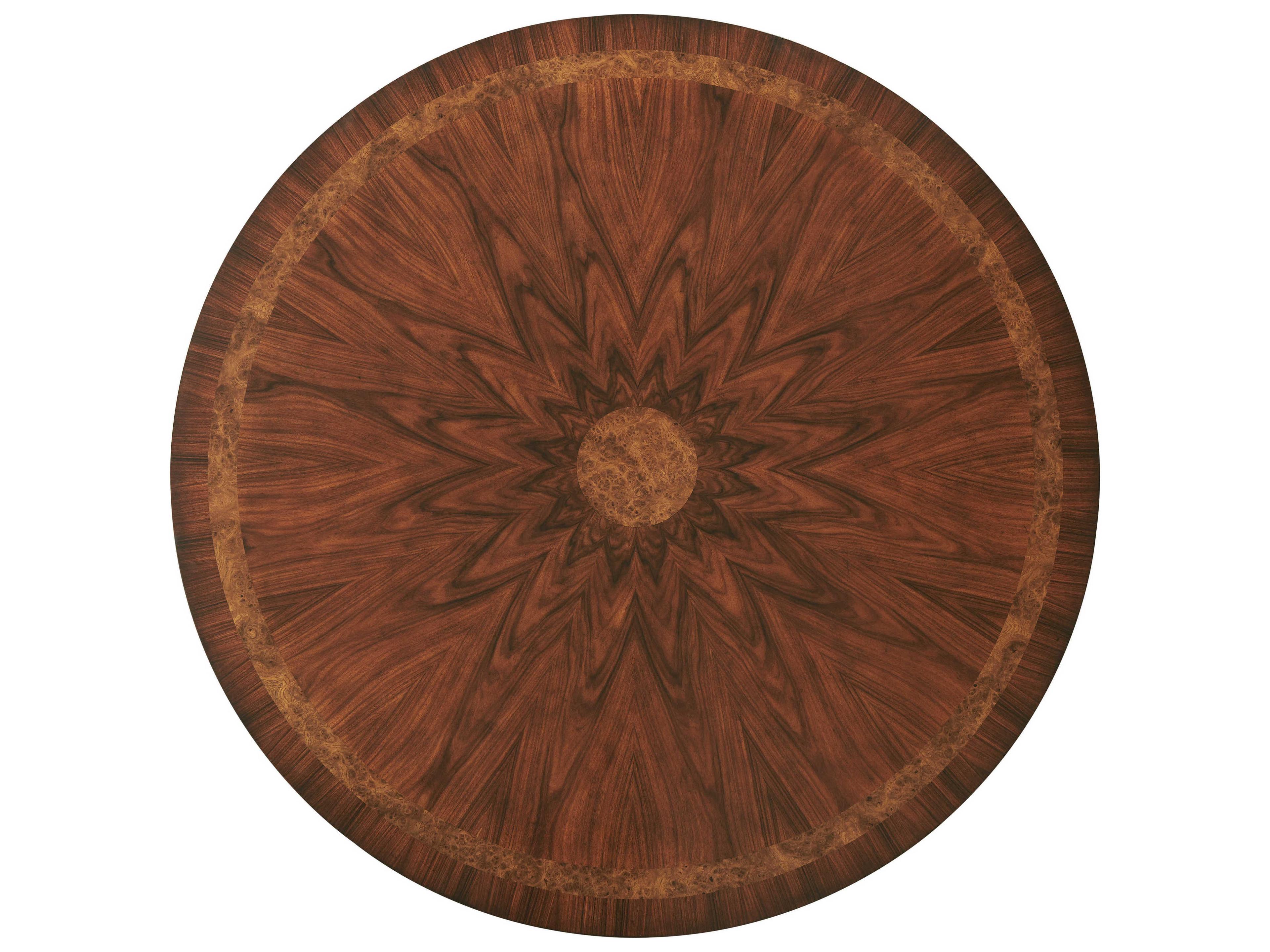 Theodore Alexander Althorp Living History Round Wood Ramsey Mahogany Lavinia's Supper Party Dining Table