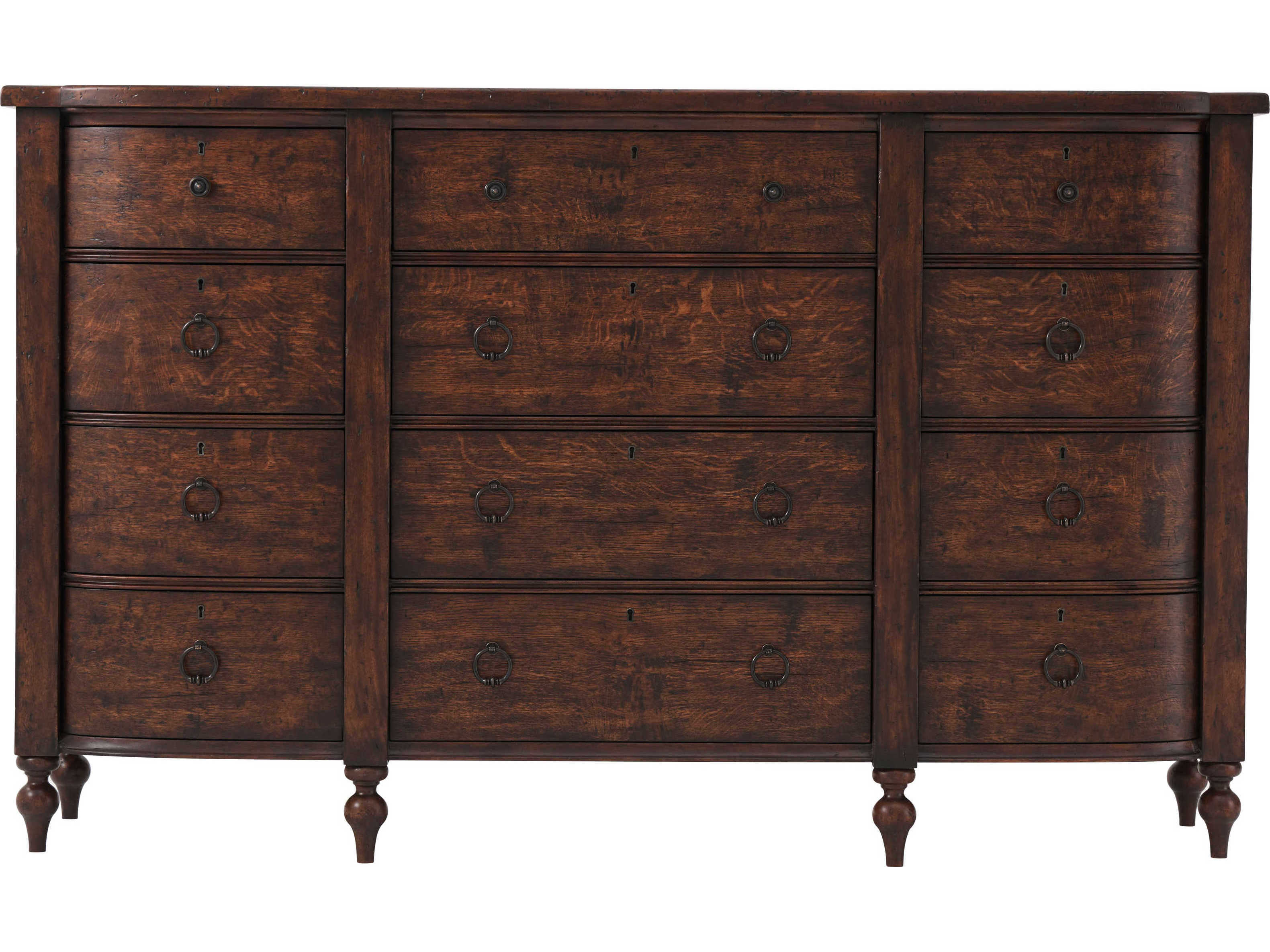 Theodore Alexander Althorp - Victory Oak Brown Mahogany Wood Naseby Triple Dresser