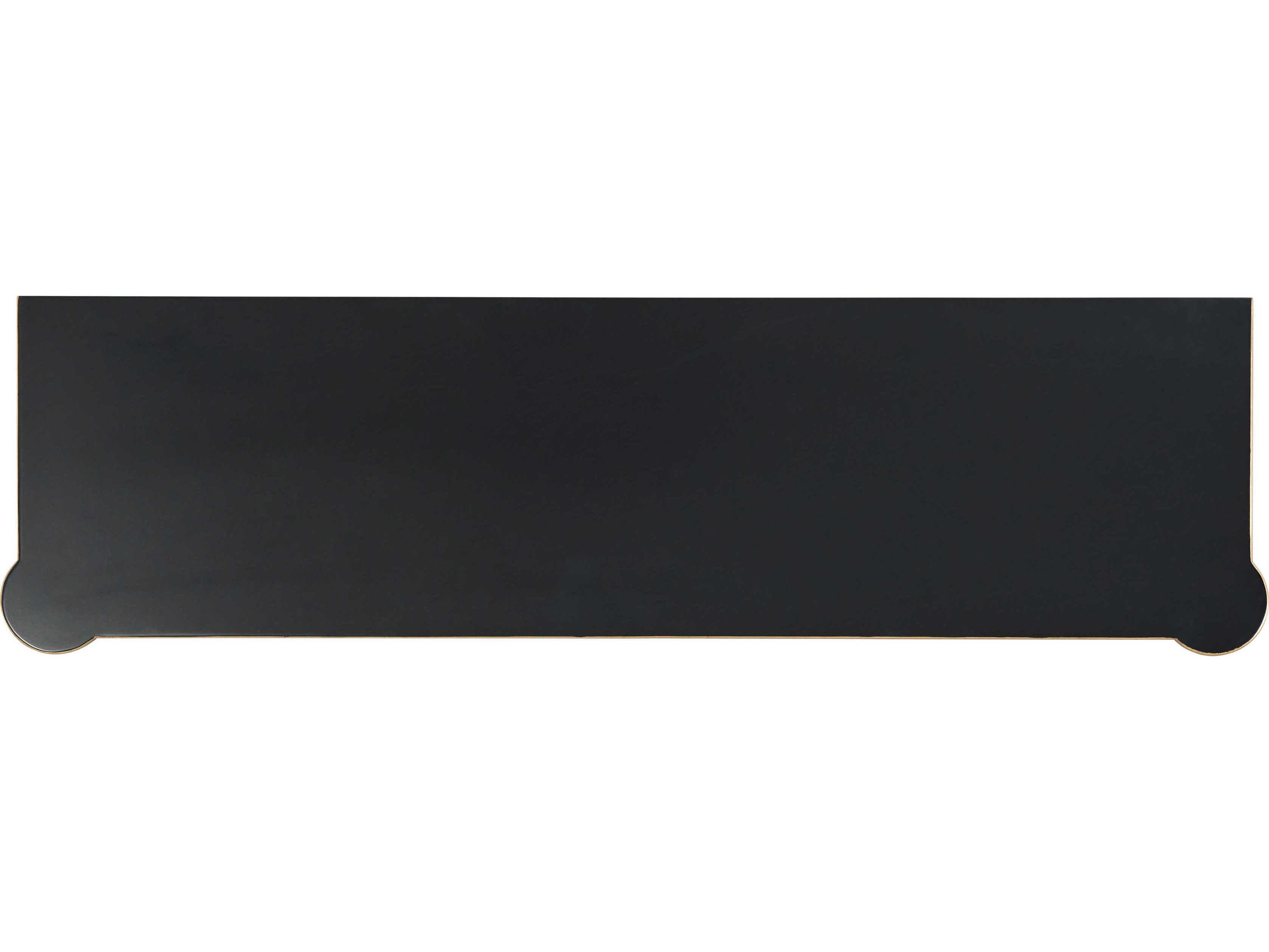 Theodore Alexander 45" Mahogany Wood Chinoiserie Antique Gold Gilt Black Sideboard