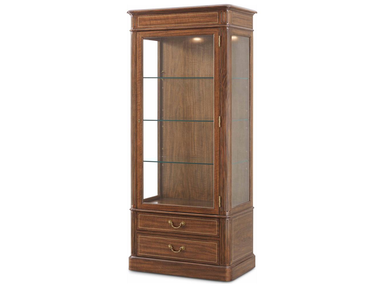 Theodore Alexander Althorp Living History Cherry Wood Display Cabinet