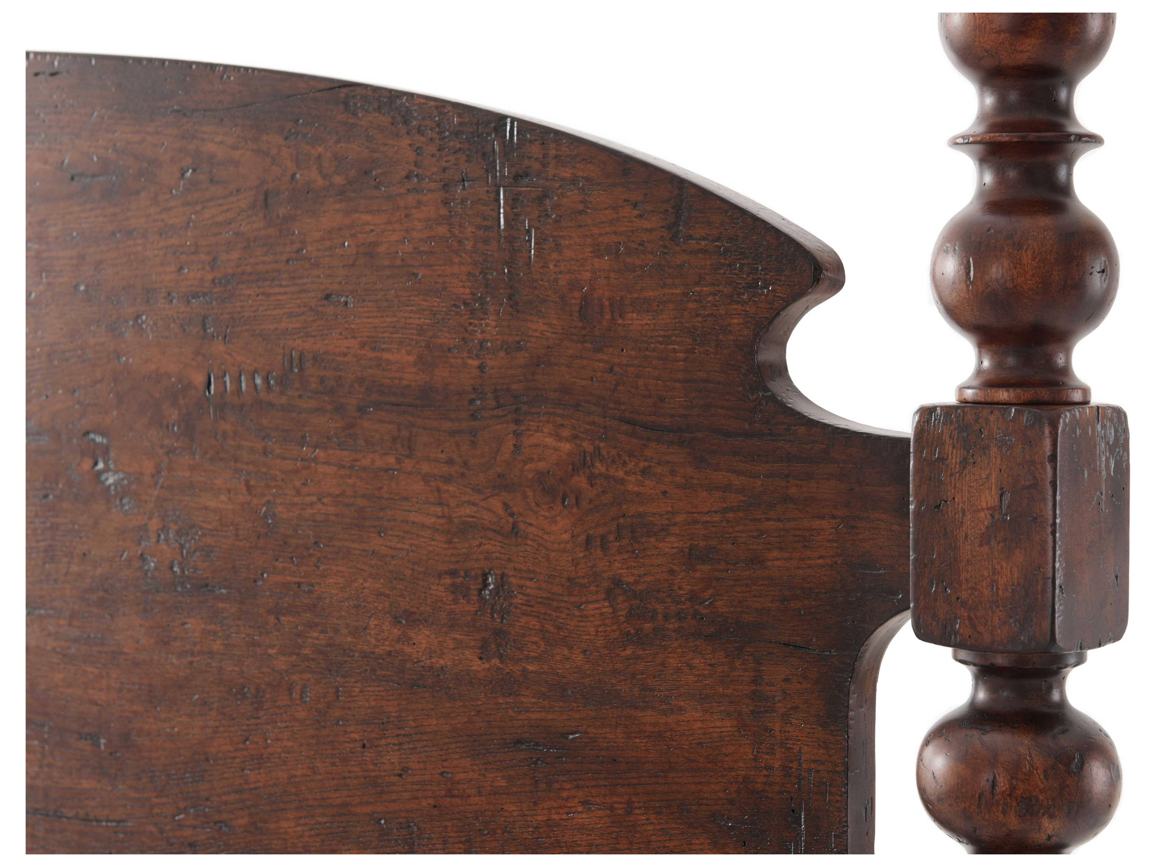 Theodore Alexander Althorp - Victory Oak Brown Mahogany Wood Naseby King Poster Bed