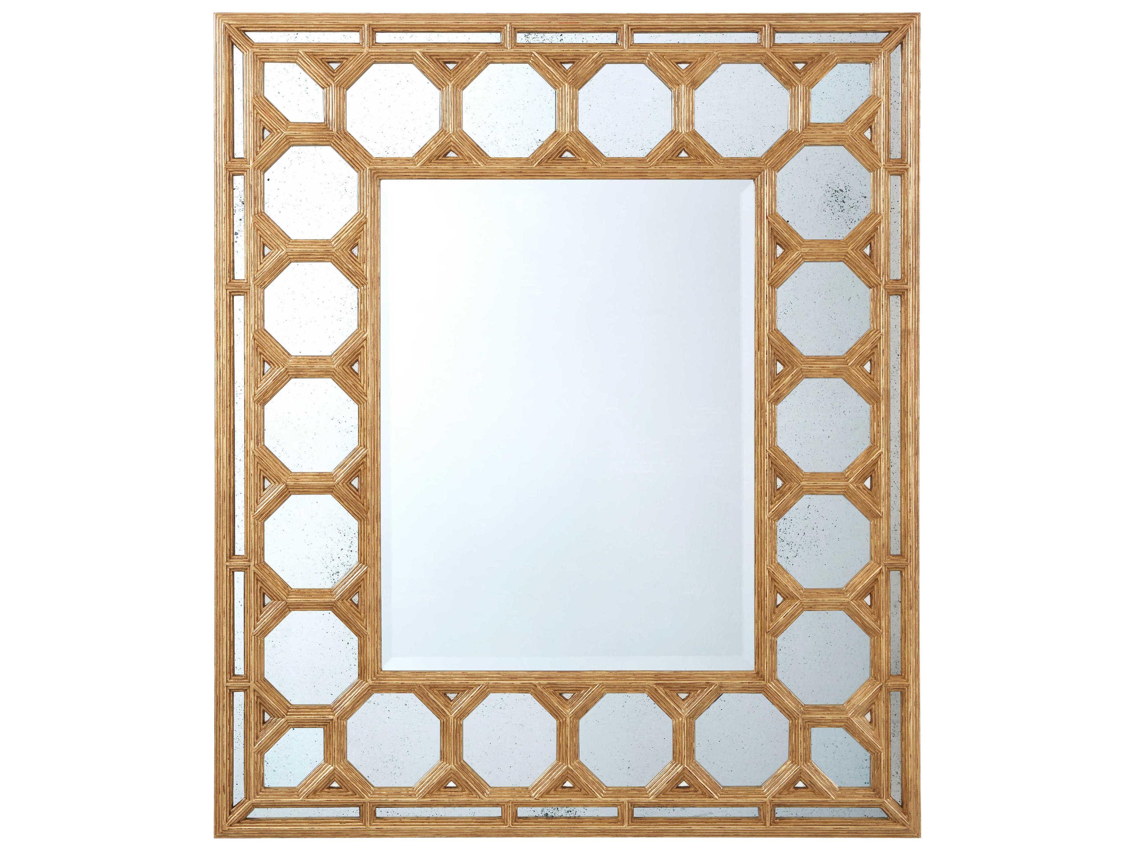 Theodore Alexander Alexa Hampton Rectangular Rustic Gold Carmen Wall Mirror