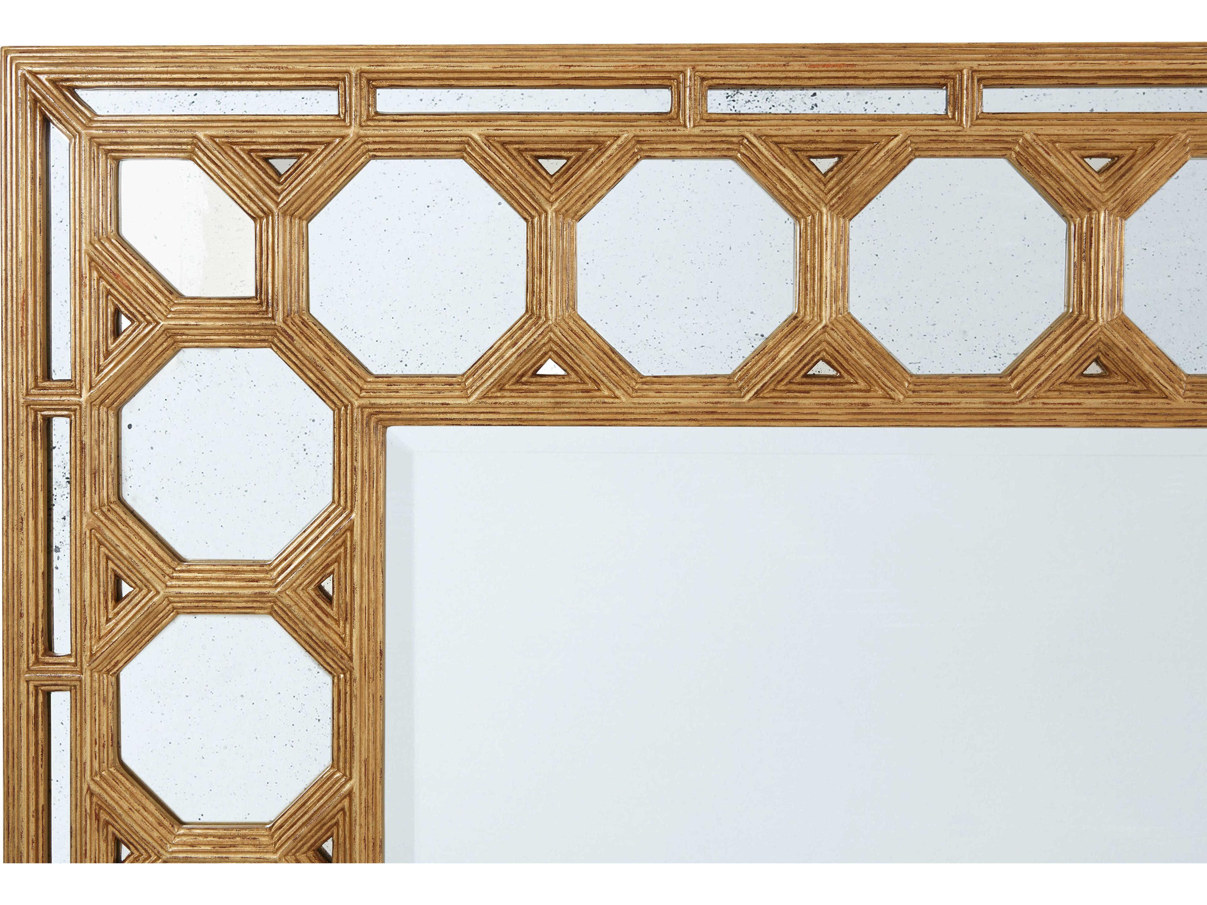 Theodore Alexander Alexa Hampton Rectangular Rustic Gold Carmen Wall Mirror