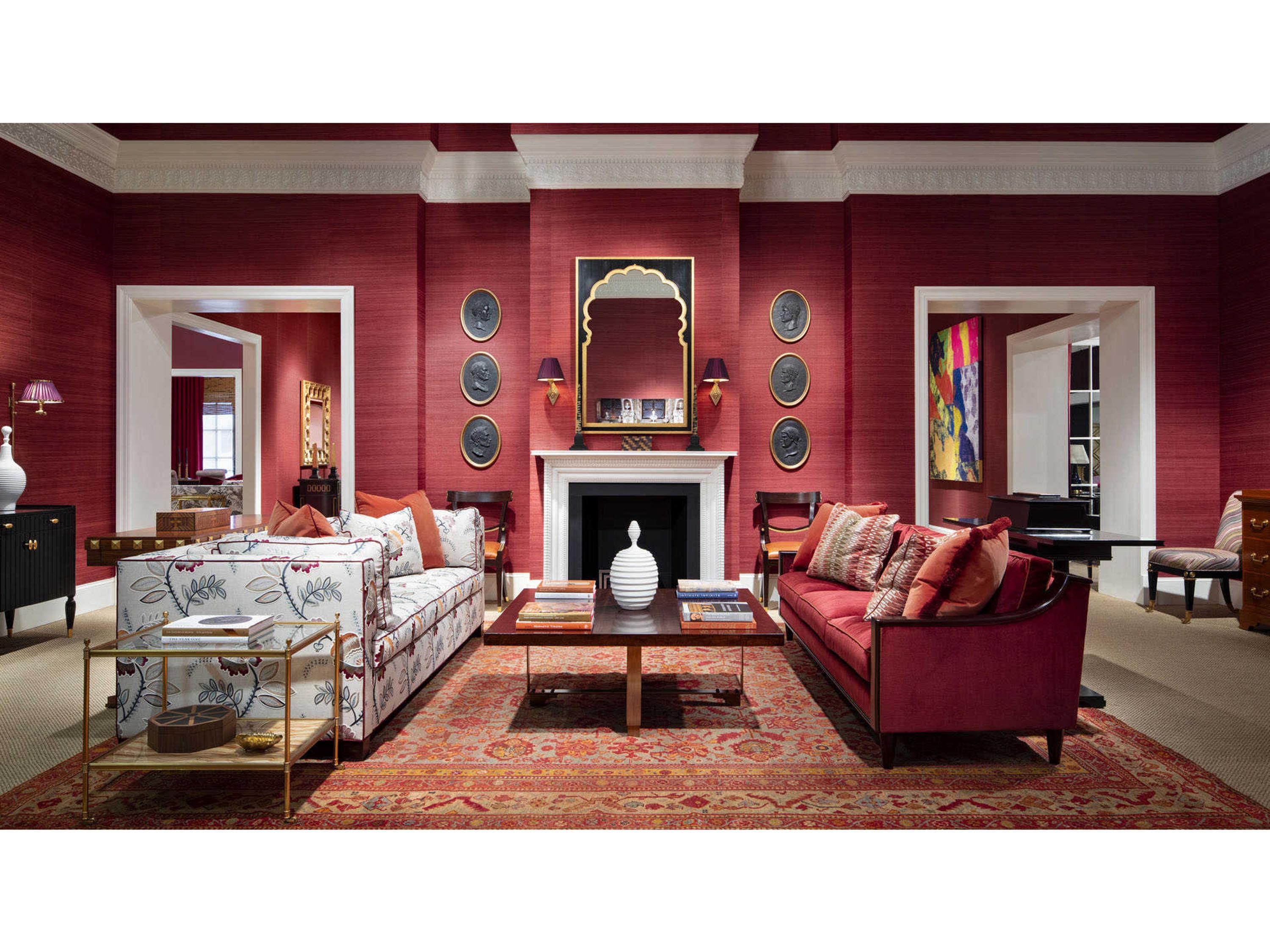 Theodore Alexander Alexa Hampton Square Wood Cambridge Miguel Cocktail Table