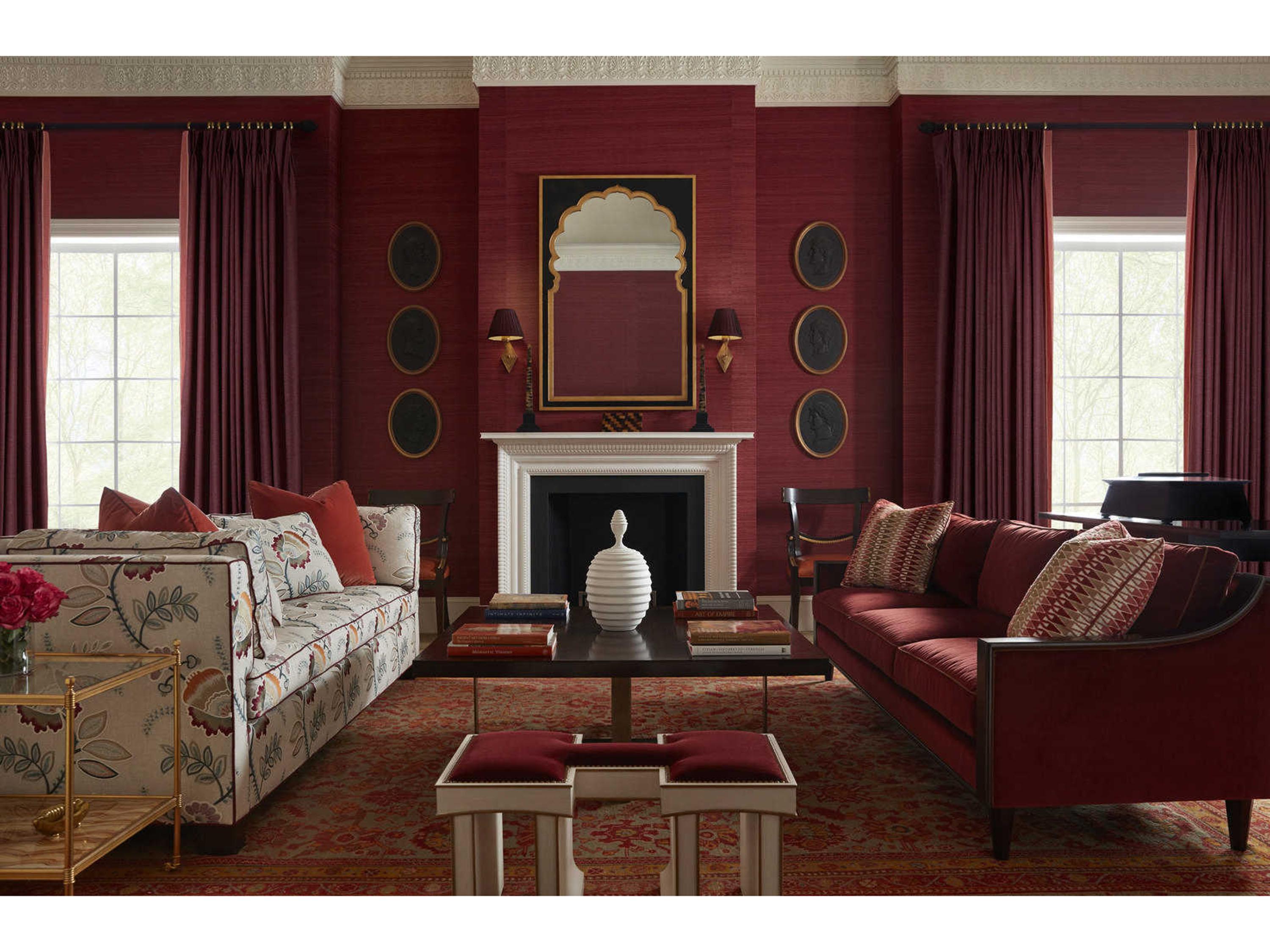 Theodore Alexander Alexa Hampton Square Wood Cambridge Miguel Cocktail Table