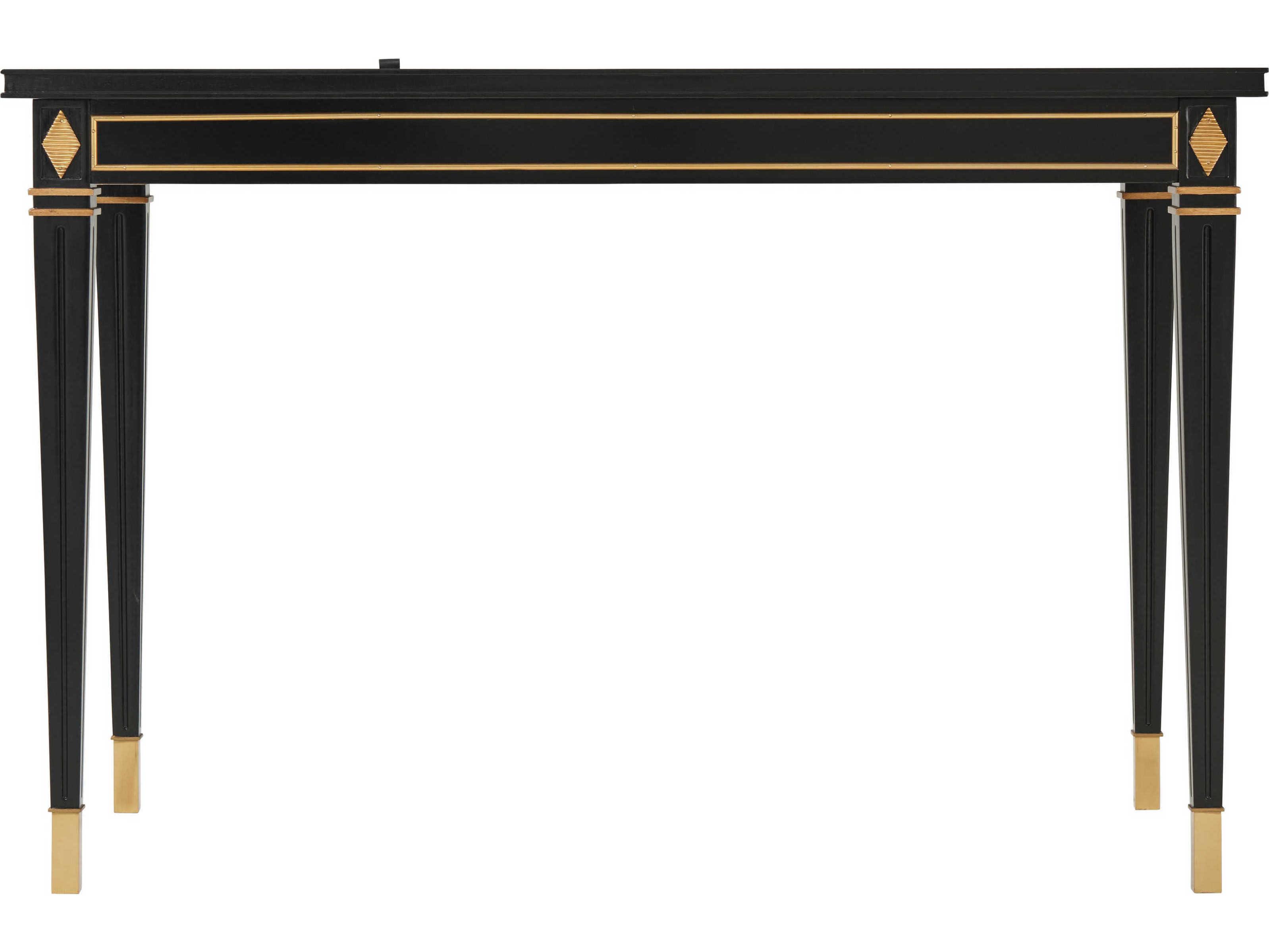 Theodore Alexander Alexa Hampton Black Mahogany Wood Seal Sargent Game Table