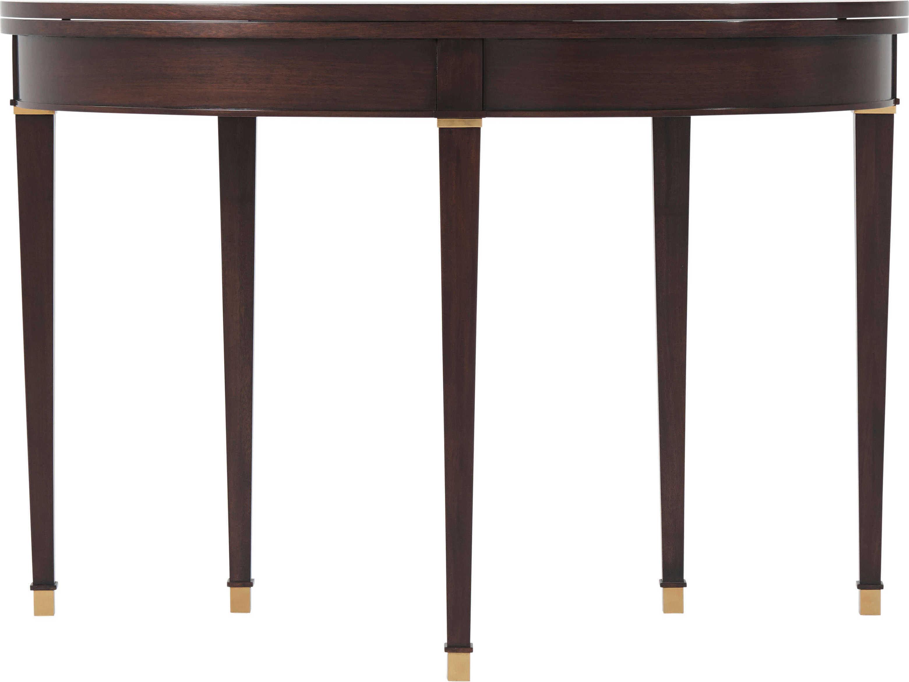 Theodore Alexander Alexa Hampton Round Wood Cambridge Lynne Fold Over Gate Console Table