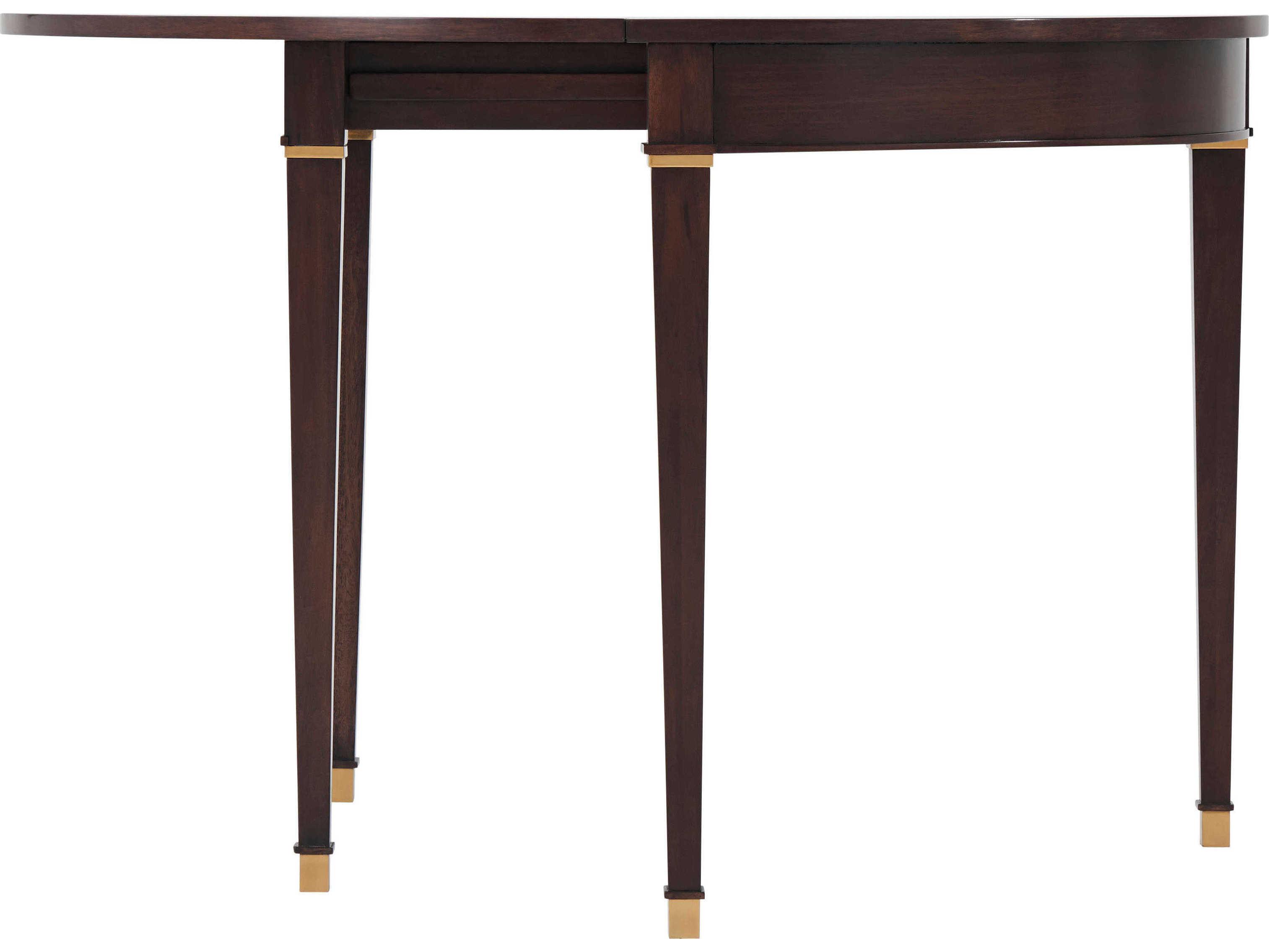 Theodore Alexander Alexa Hampton Round Wood Cambridge Lynne Fold Over Gate Console Table