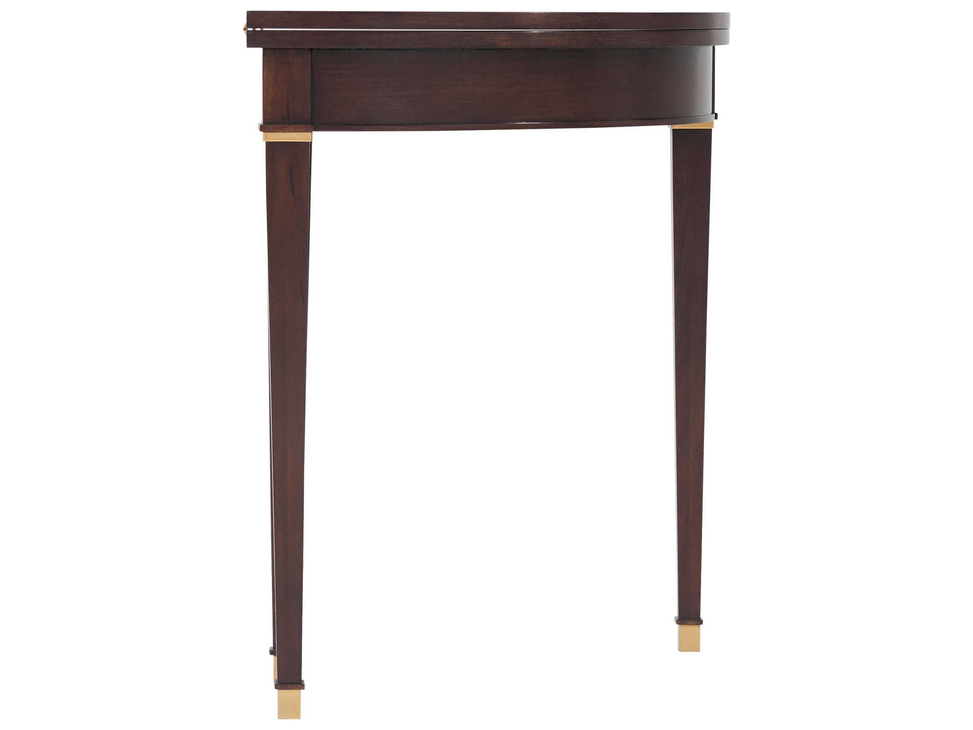 Theodore Alexander Alexa Hampton Round Wood Cambridge Lynne Fold Over Gate Console Table