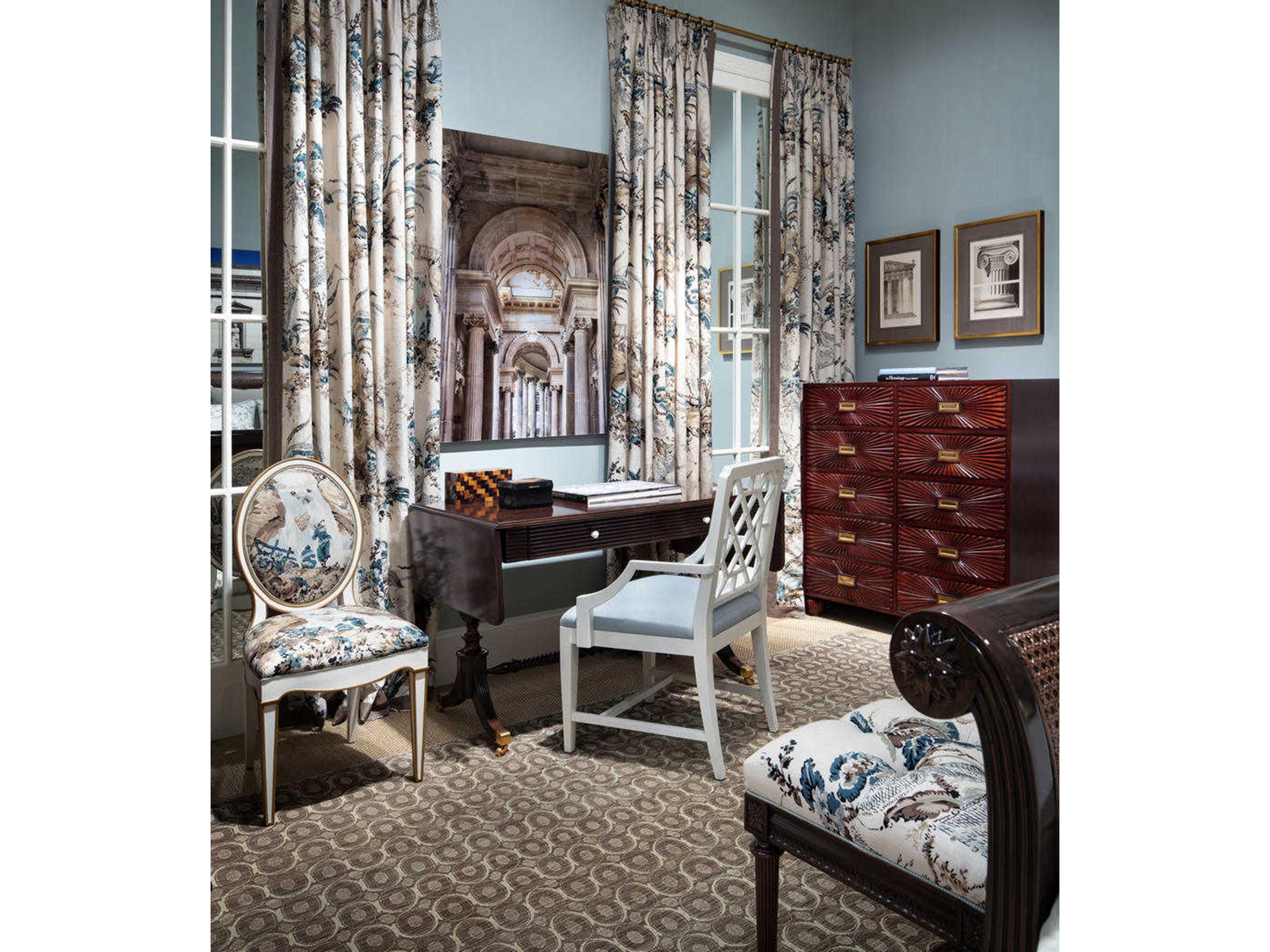 Theodore Alexander Alexa Hampton Kings Brown Mahogany Wood Scott Chest of Drawers