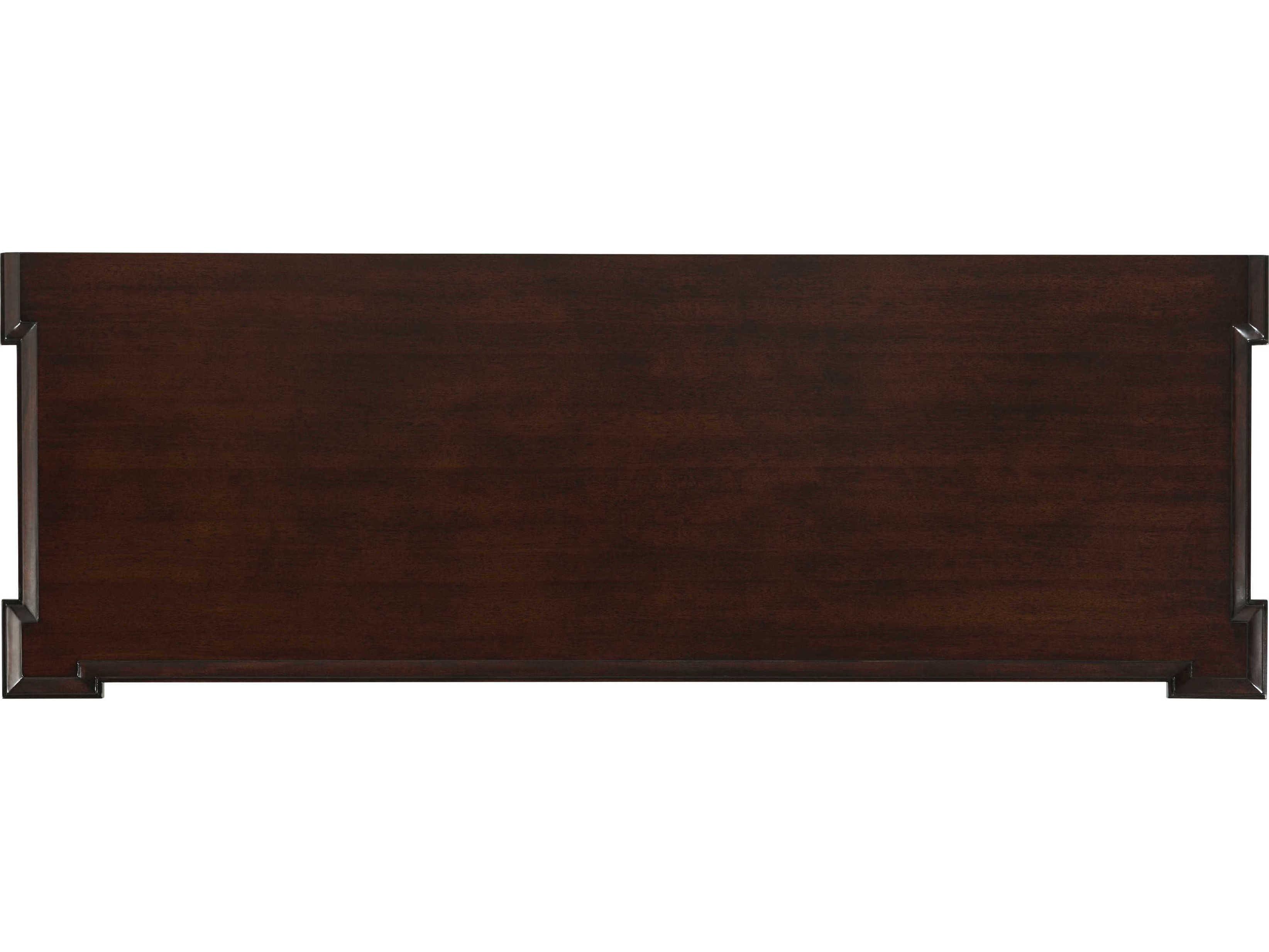 Theodore Alexander Alexa Hampton 6-Drawers Brown Mahogany Wood McCombs Double Dresser