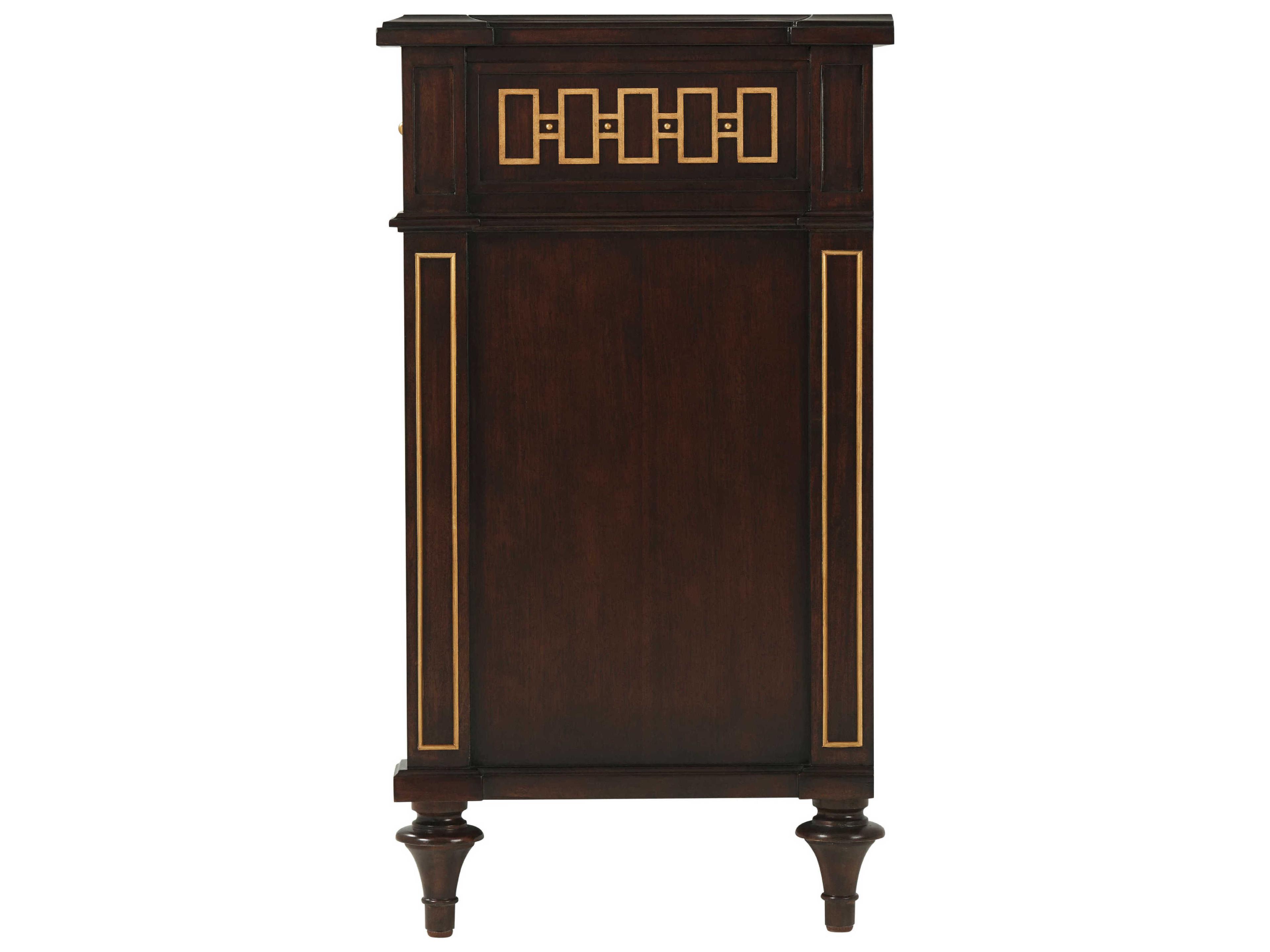 Theodore Alexander Alexa Hampton 6-Drawers Brown Mahogany Wood McCombs Double Dresser