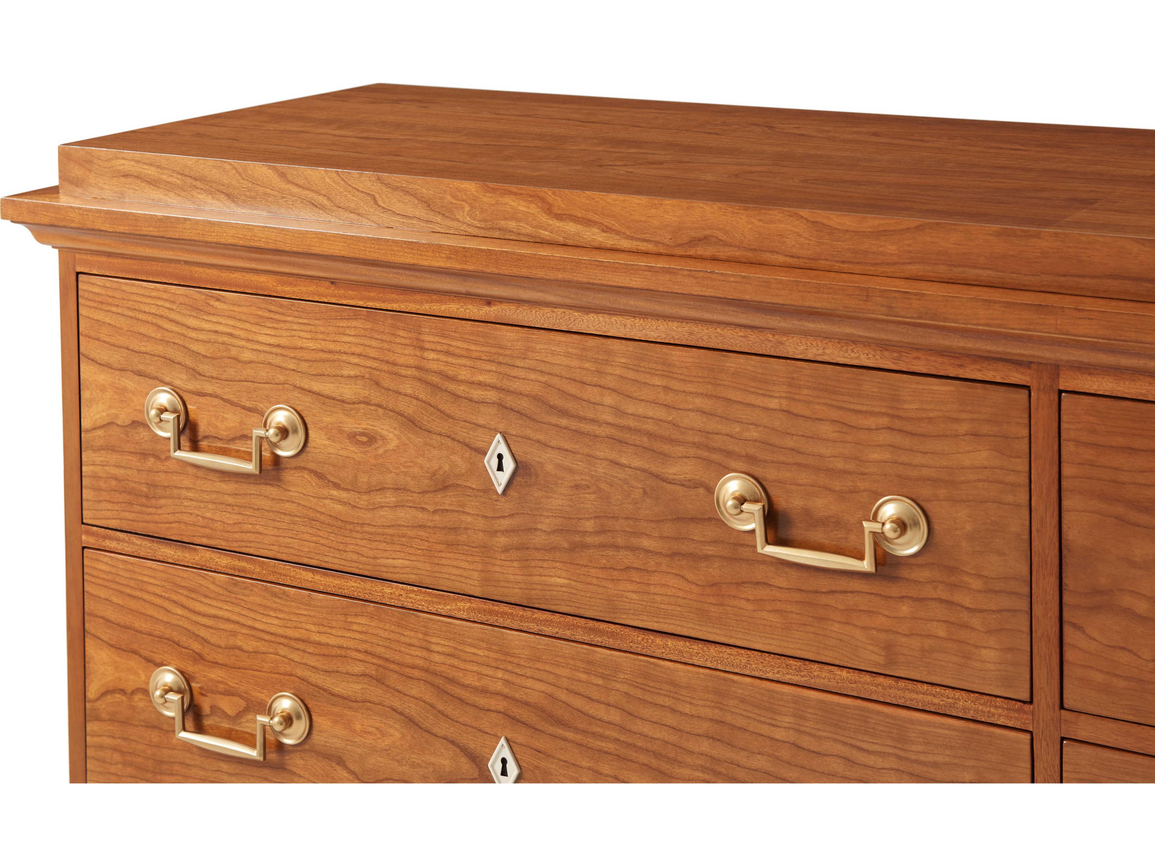 Theodore Alexander Alexa Hampton 6-Drawers Brown Viggo Double Dresser