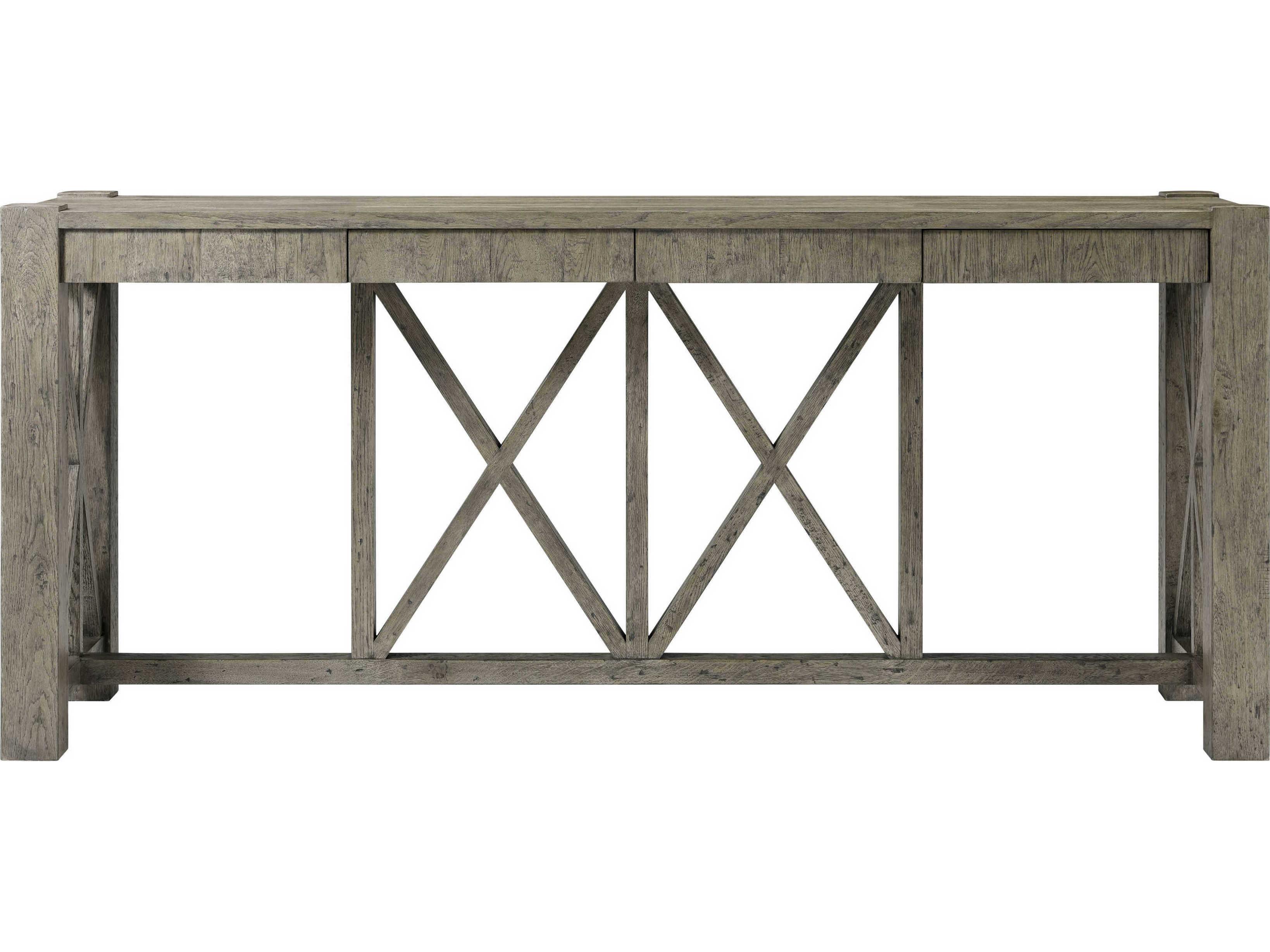 Theodore Alexander The Echoes Rectangular Wood Echo Oak Orlando Bar Console Table