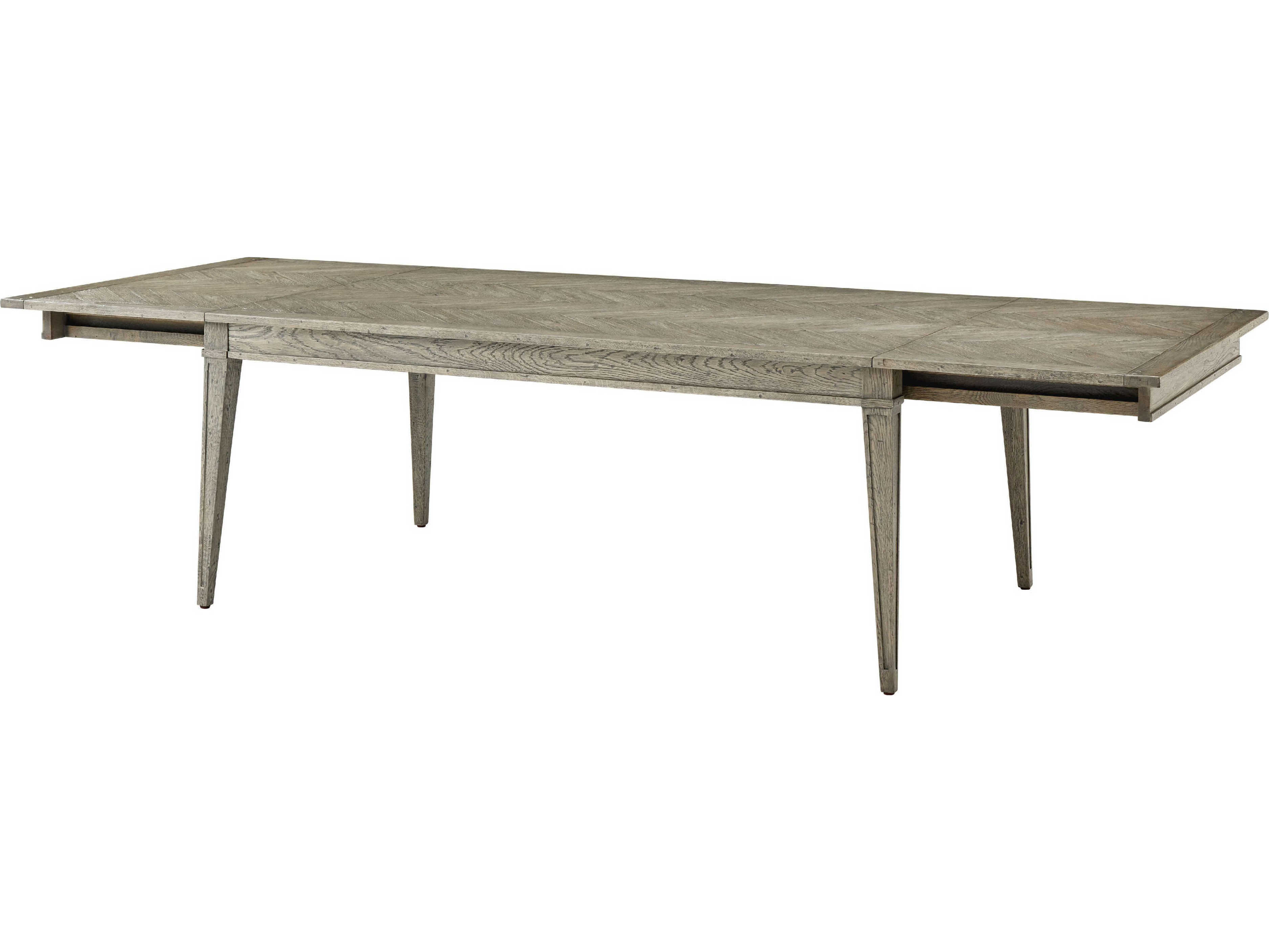 Theodore Alexander The Echoes Rectangular Wood Grey Echo Oak Callan Dining Table