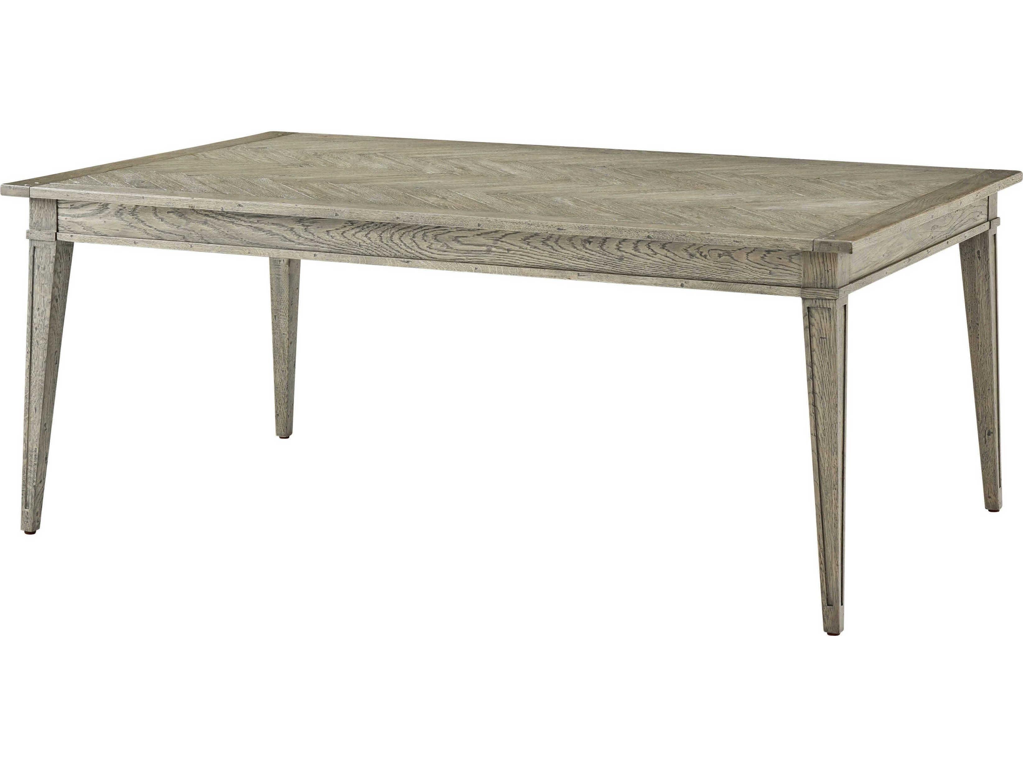 Theodore Alexander The Echoes Rectangular Wood Grey Echo Oak Callan Dining Table