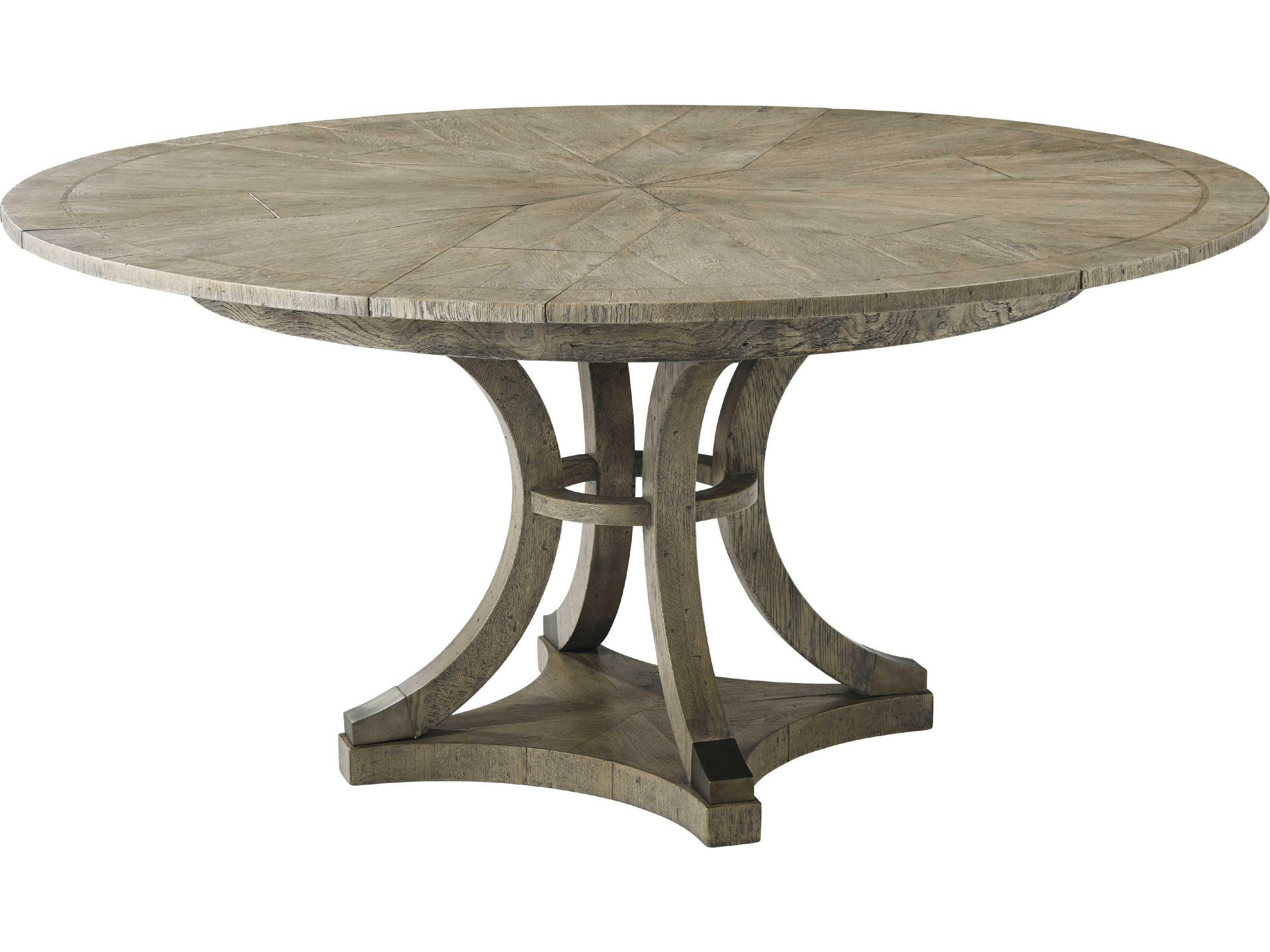 Theodore Alexander The Echoes Round Wood Grey Echo Oak Devereaux Dining Table