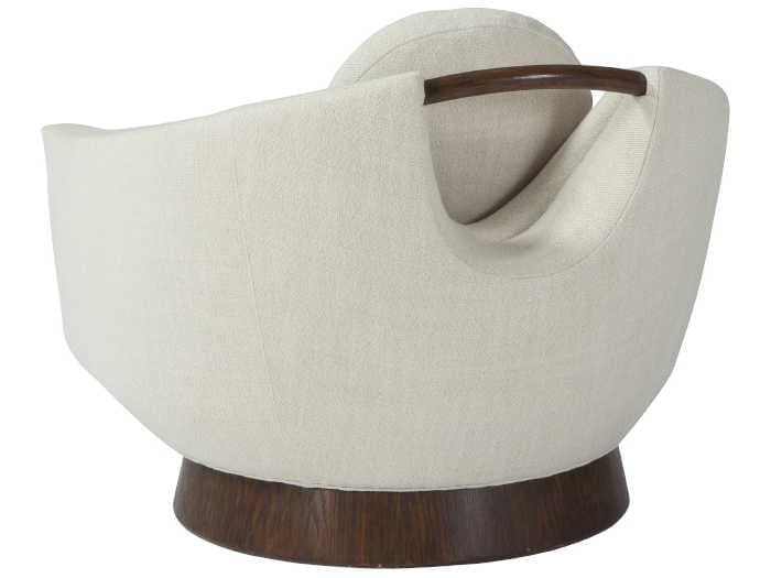 Theodore Alexander Michael Berman Swivel Fabric Accent Chair