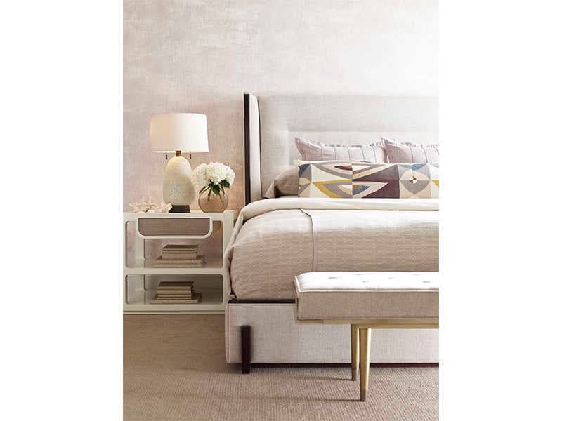 Theodore Alexander Michael Berman Brown Wood King Platform Bed