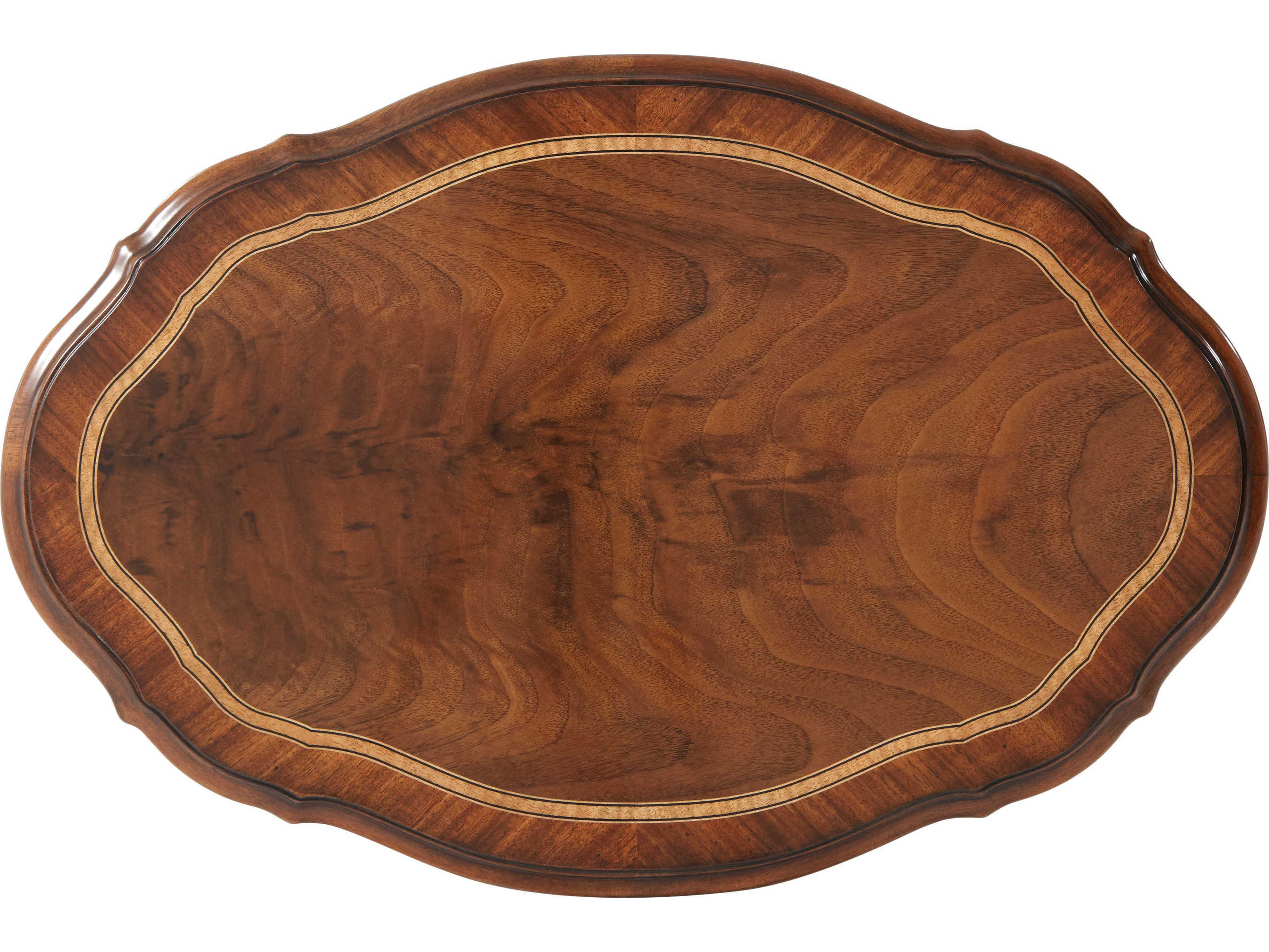 Theodore Alexander Stephen Church Oval Wood Oxford Oval Millard End Table