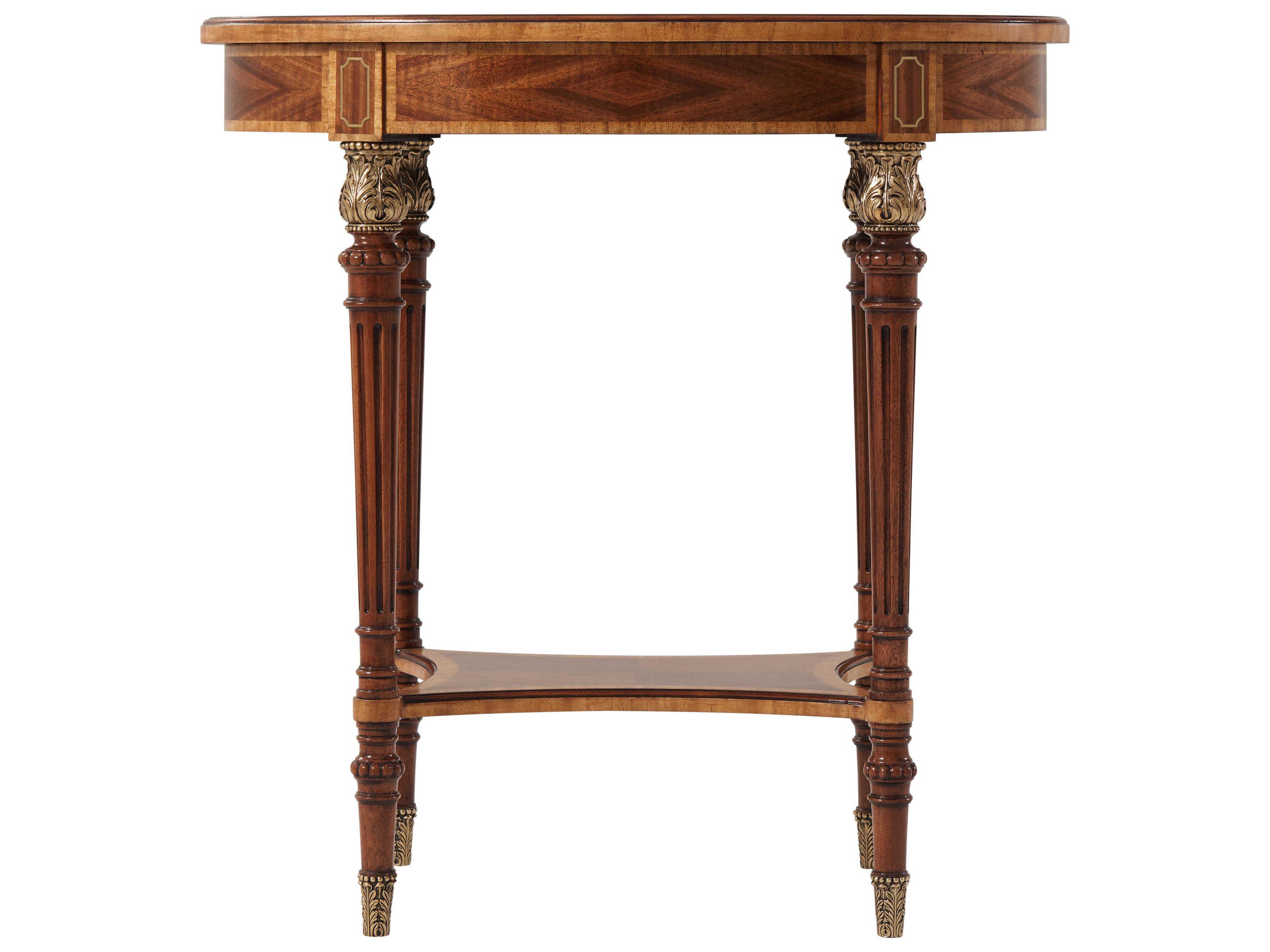 Theodore Alexander Stephen Church Oval Wood Walcot Aleron End Table
