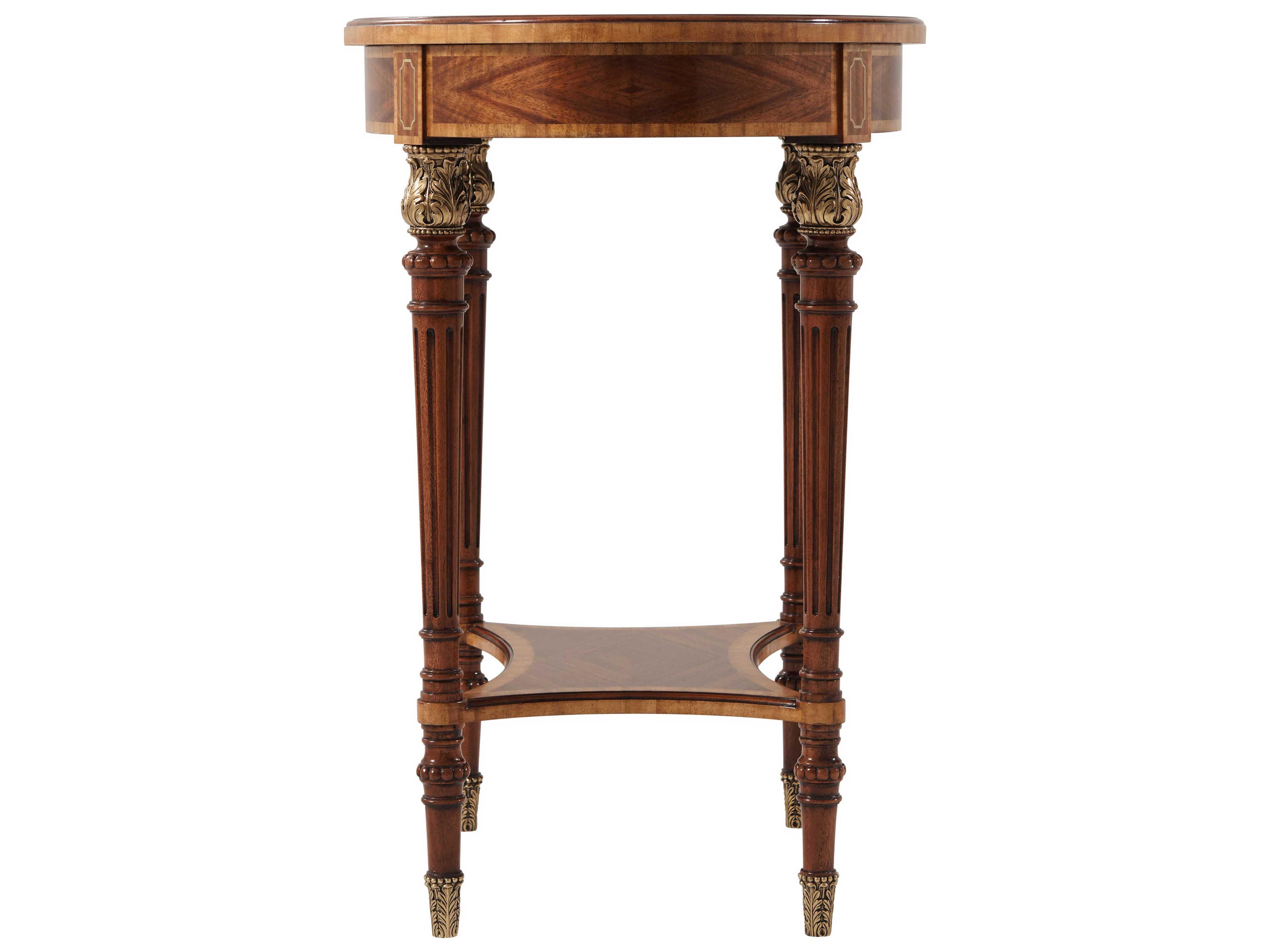 Theodore Alexander Stephen Church Oval Wood Walcot Aleron End Table