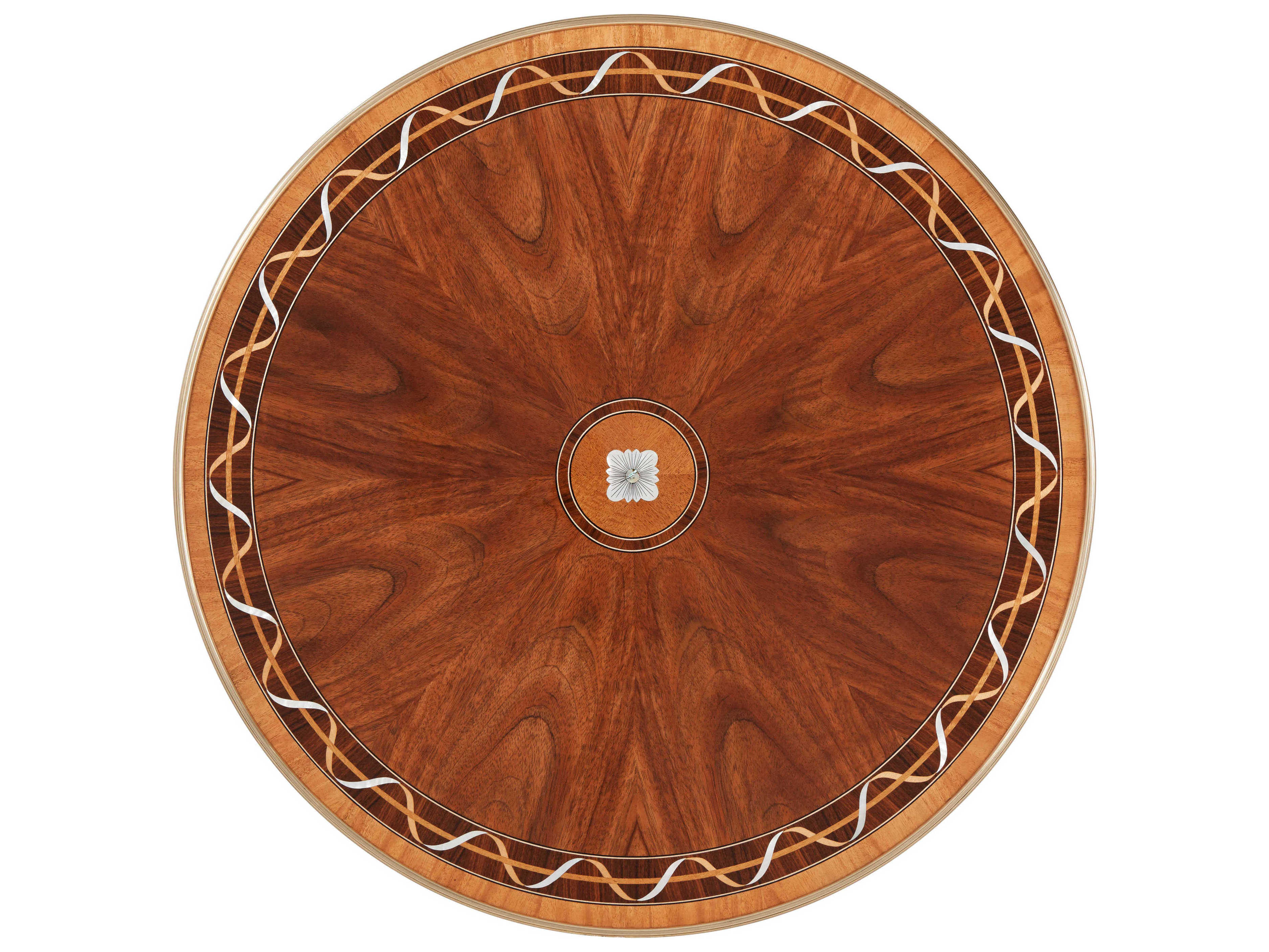 Theodore Alexander Stephen Church Round Wood Light Etimoe Paulette End Table