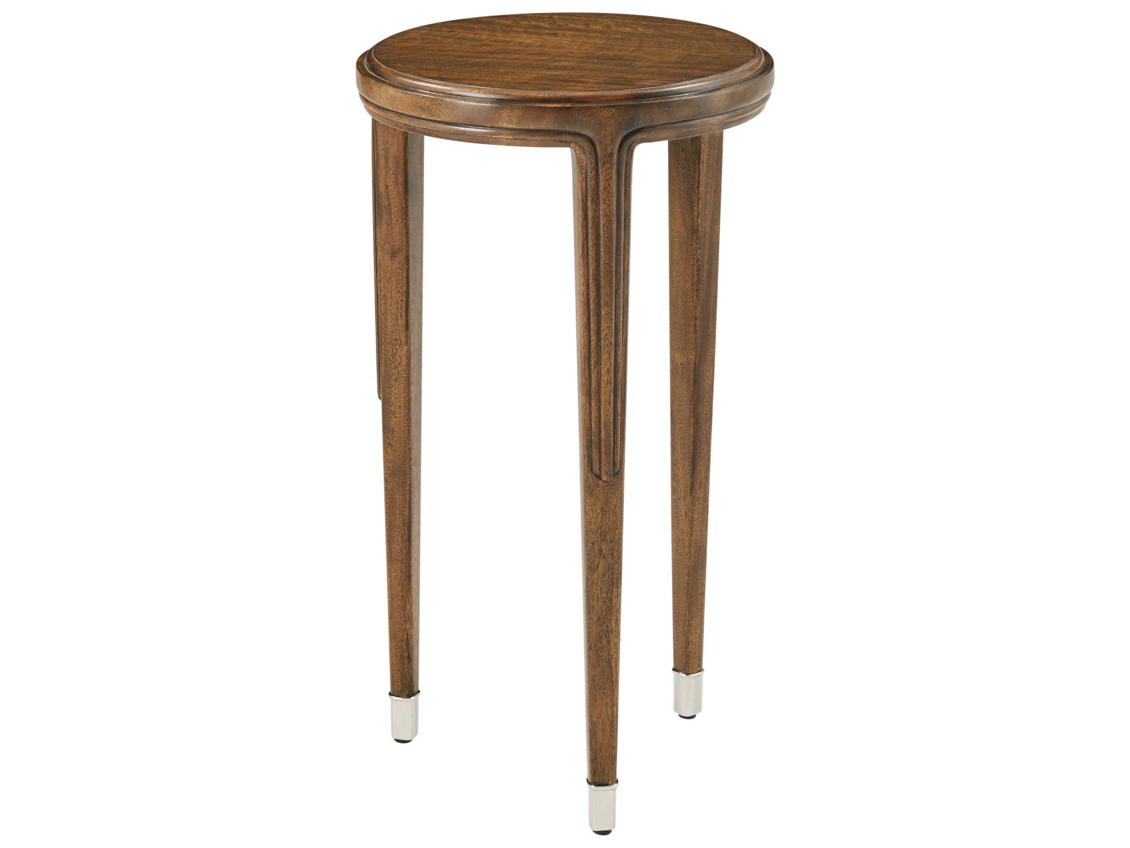 Theodore Alexander Dorchester Round Wood Mayfair Dorchester End Table