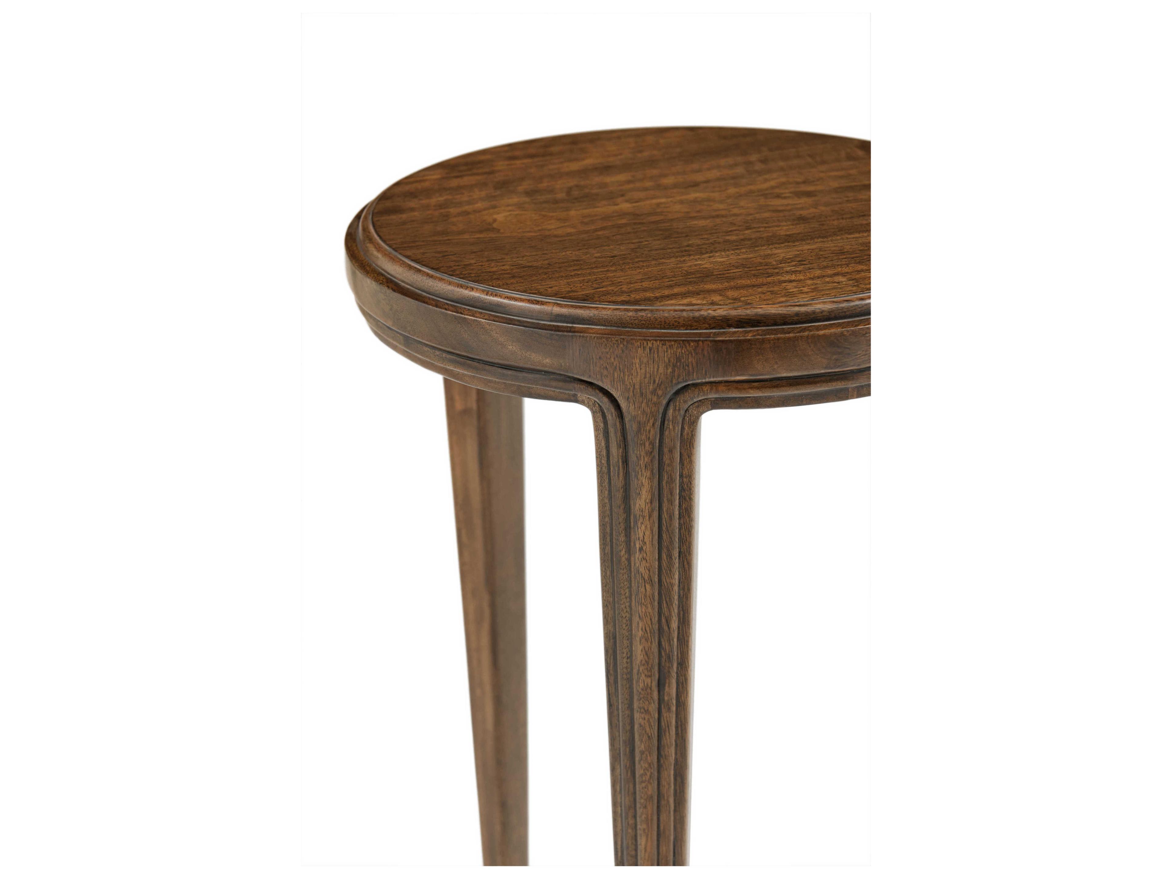 Theodore Alexander Dorchester Round Wood Mayfair Dorchester End Table