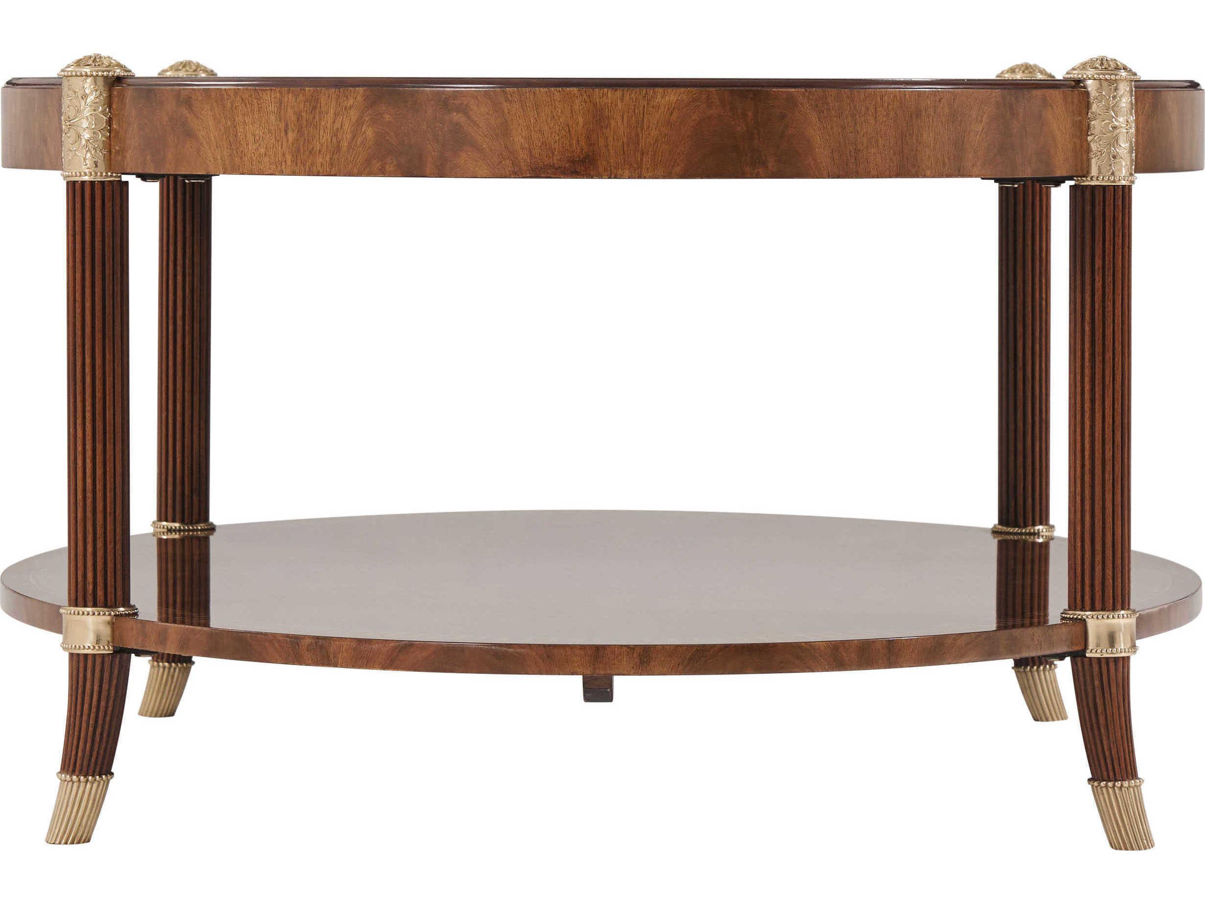 Theodore Alexander The English Cabinet Maker Oval Wood Brown Cerejeira The Verily Cocktail Table